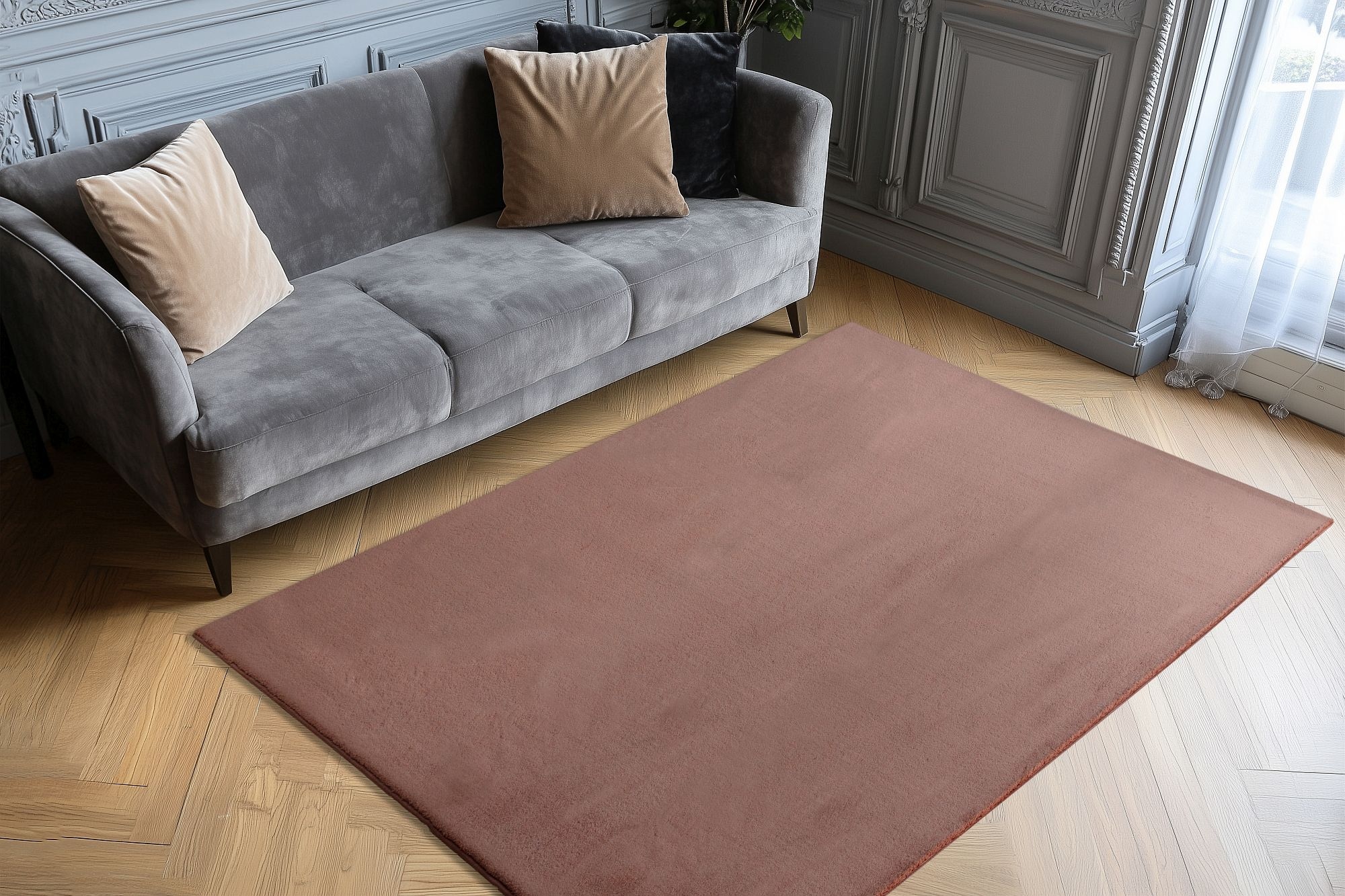 Obsession Infinity 200 Faux Fur Rug Beige 160x230cm