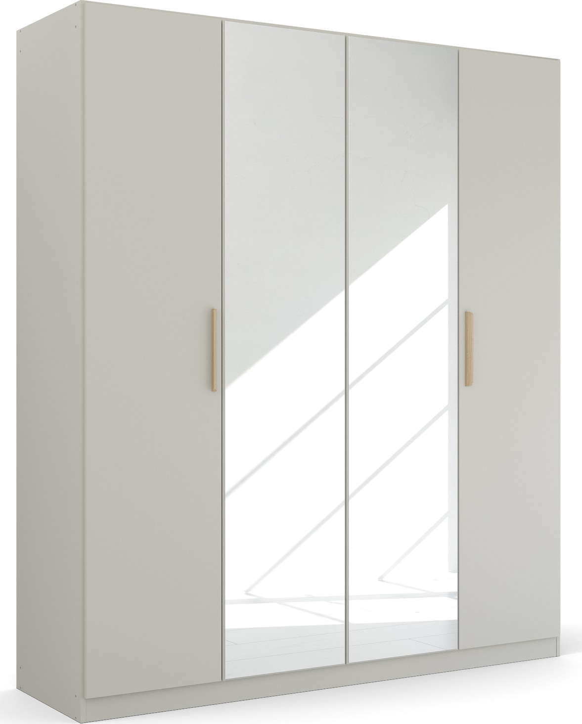 rauch Kleiderschrank "Drehtürenschrank Schrank Garderobe Ankleide SKANDI BY QUADRA SPIN" Breiten: 181/226/271 cm, Höhe 210 cm, im Landhaus-Stil mit Massivholzgriffen, vollflächige SpiegeltÜren