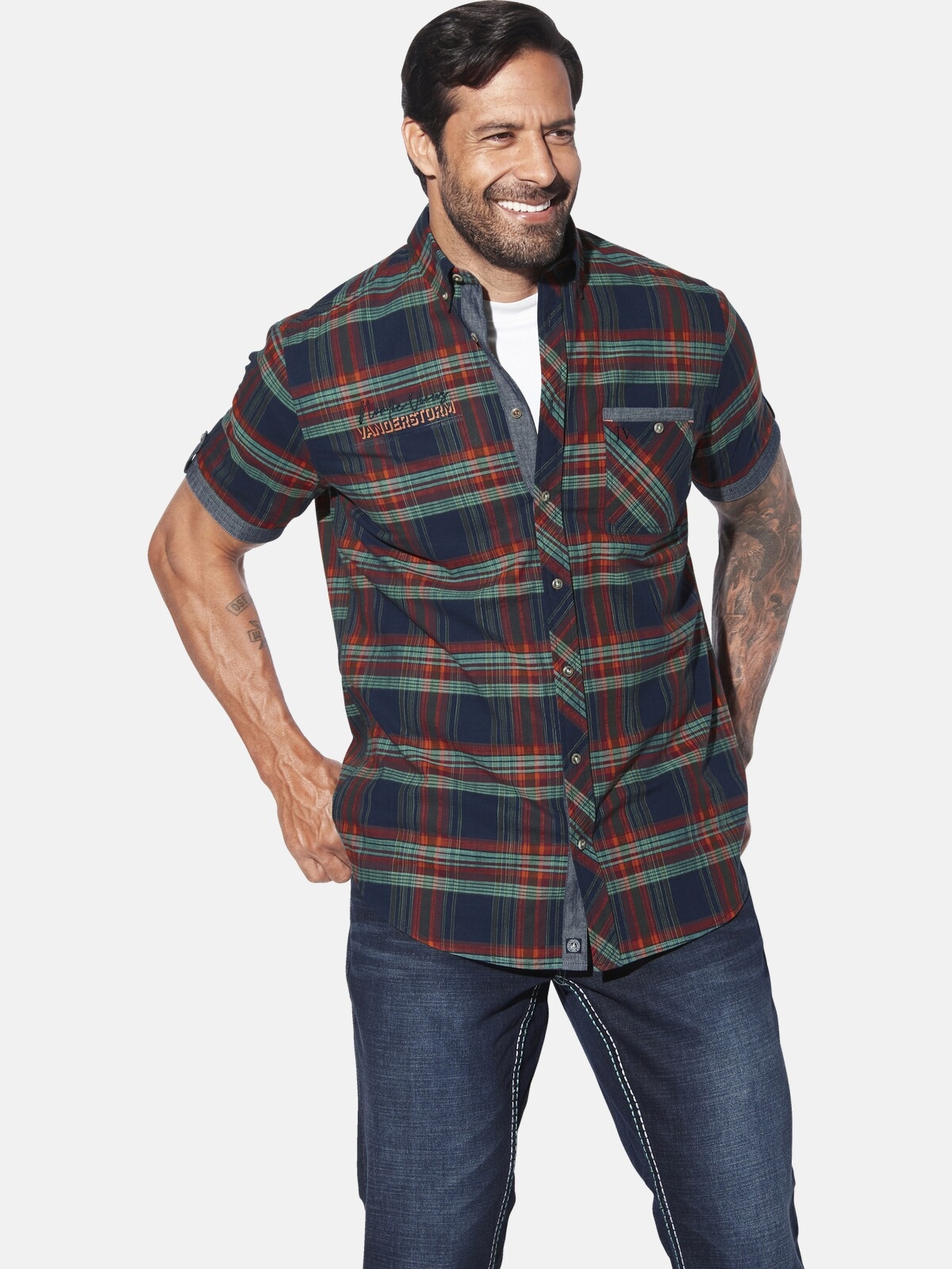 Jan Vanderstorm Kurzarmhemd "Kurzarmhemd SNALLE" günstig online kaufen