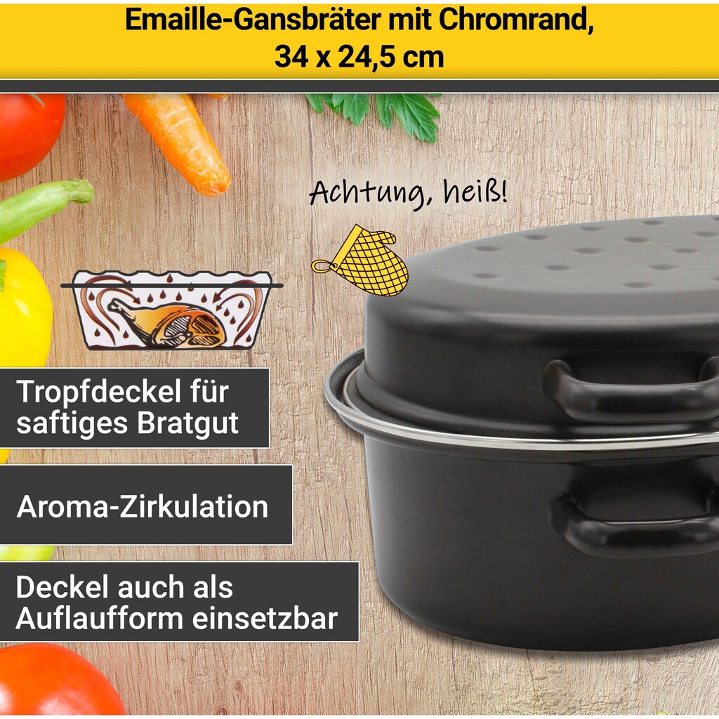 Krüger Bräter, emailliertes Stahlblech