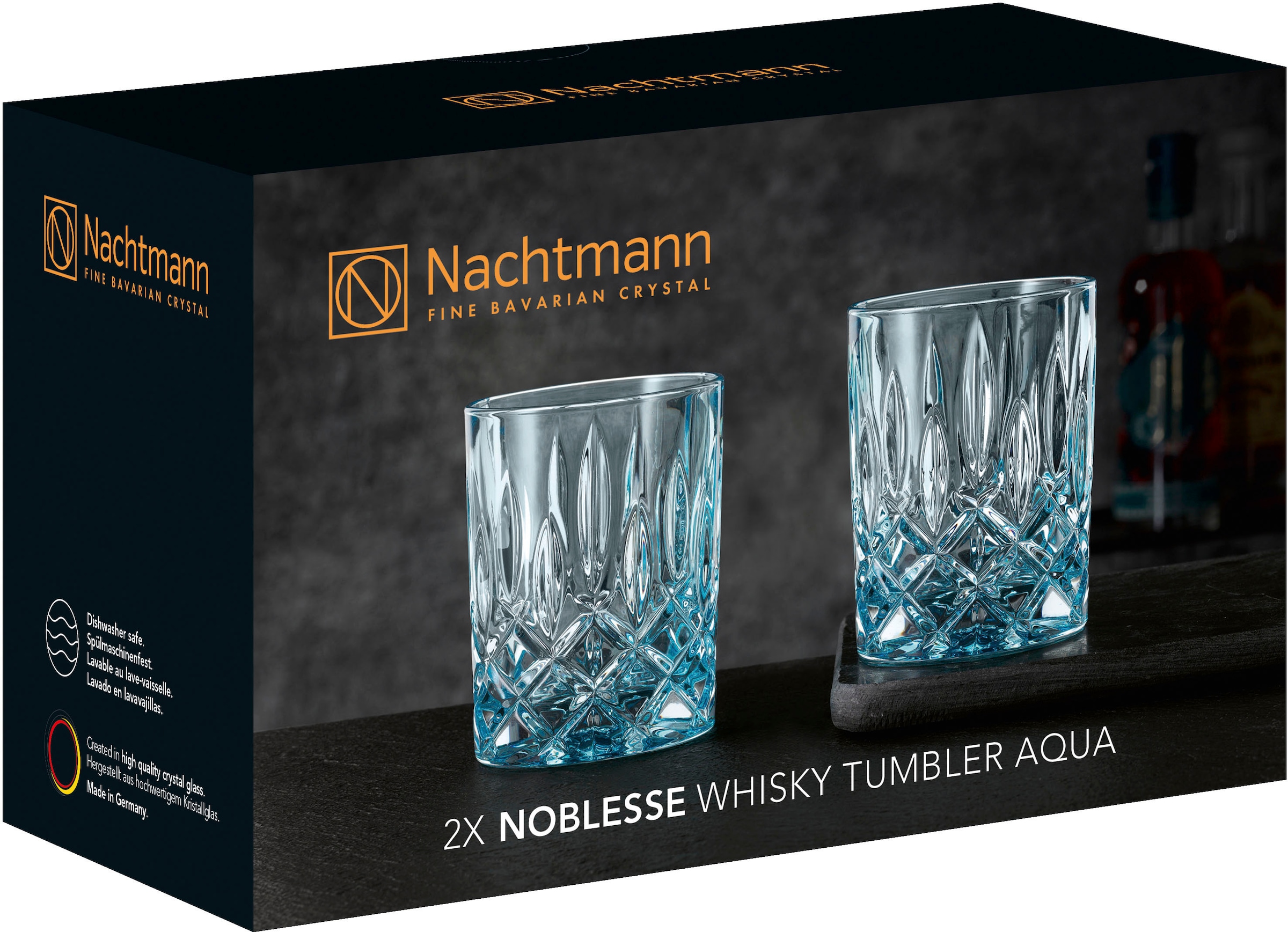 Nachtmann Whiskyglas »Noblesse«, (Set, 2 tlg.), Made in Germany, 295 ml, 2-teilig