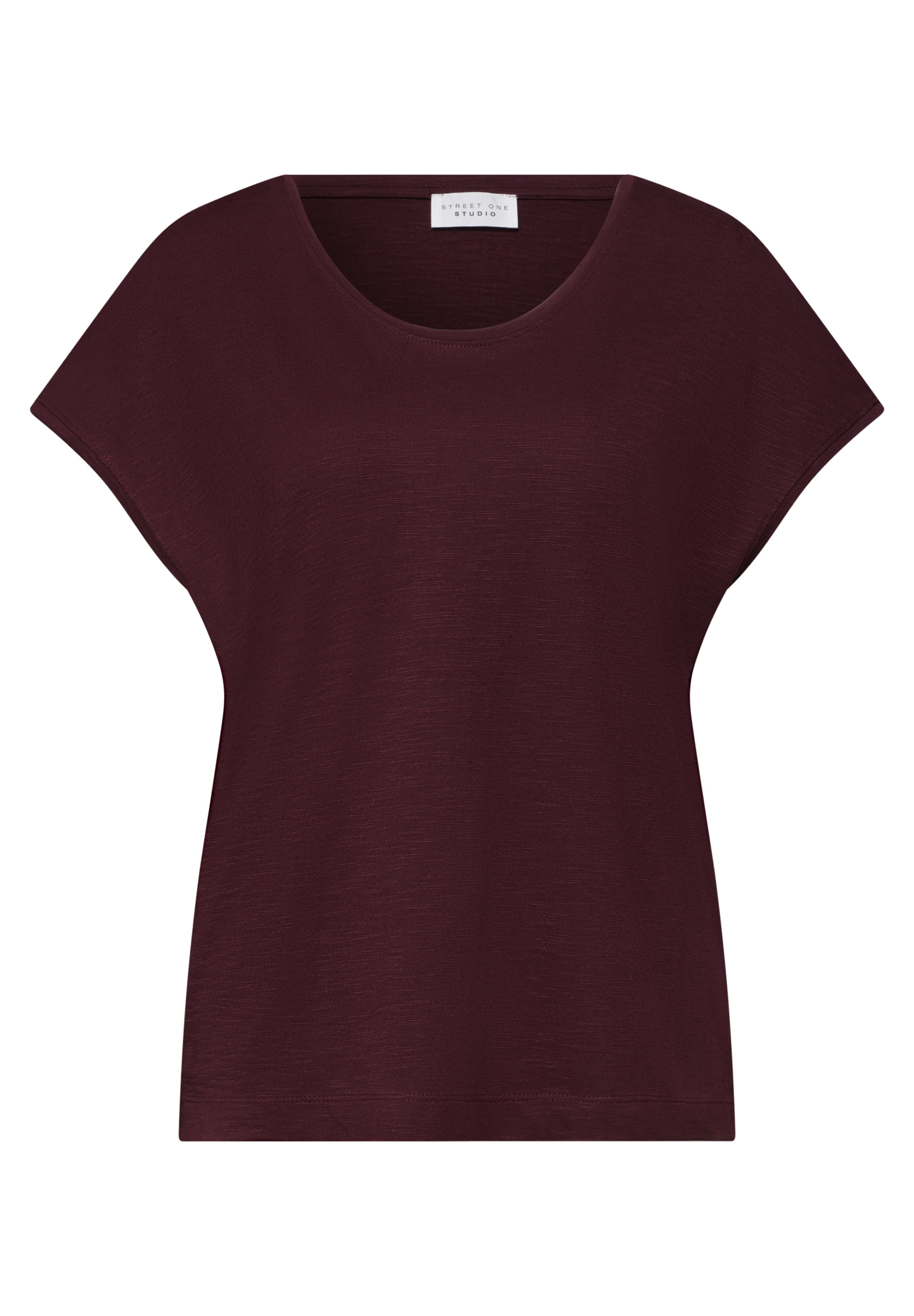 STREET ONE STUDIO V-Shirt mit abgerundetem V-Ausschnitt