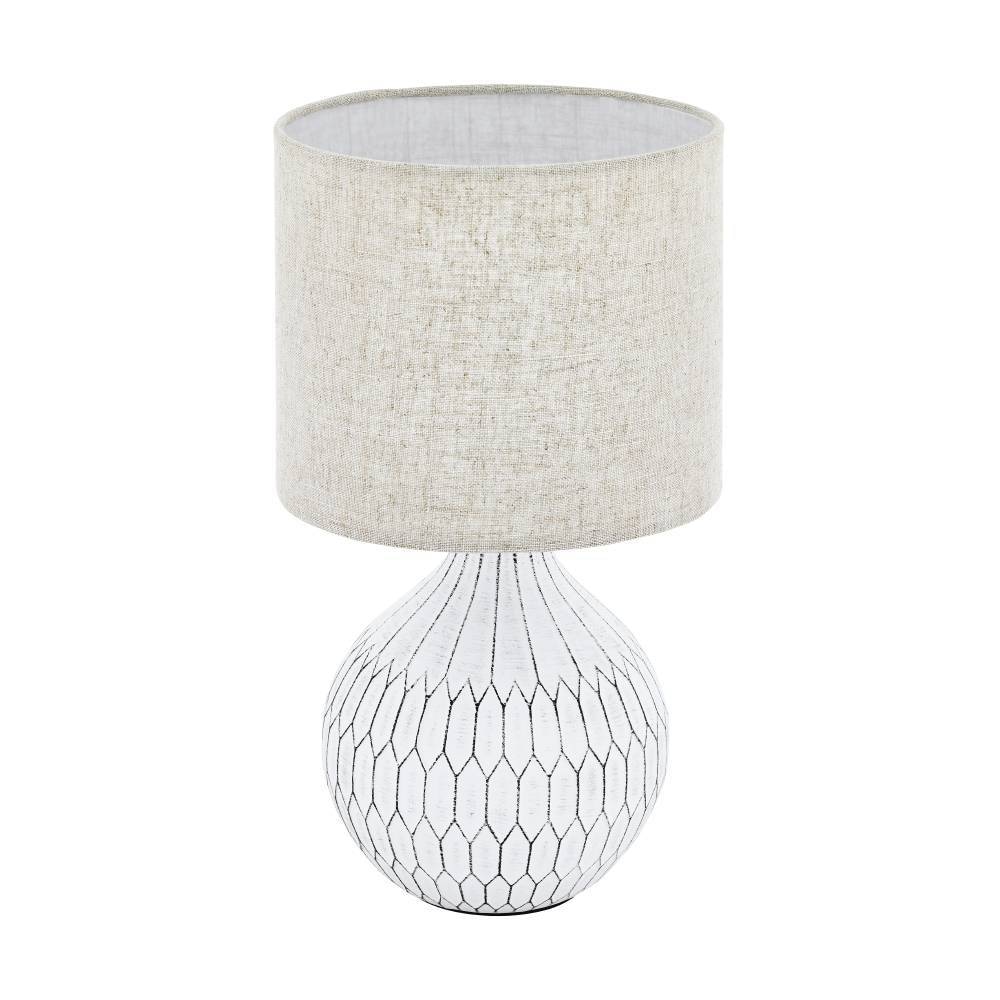 EGLO Tischleuchte »BELLARIVA 3« E27 1 Stk. Nachttischlampe mit Boho-Muster und in hellbraun, mit Schalter, E27