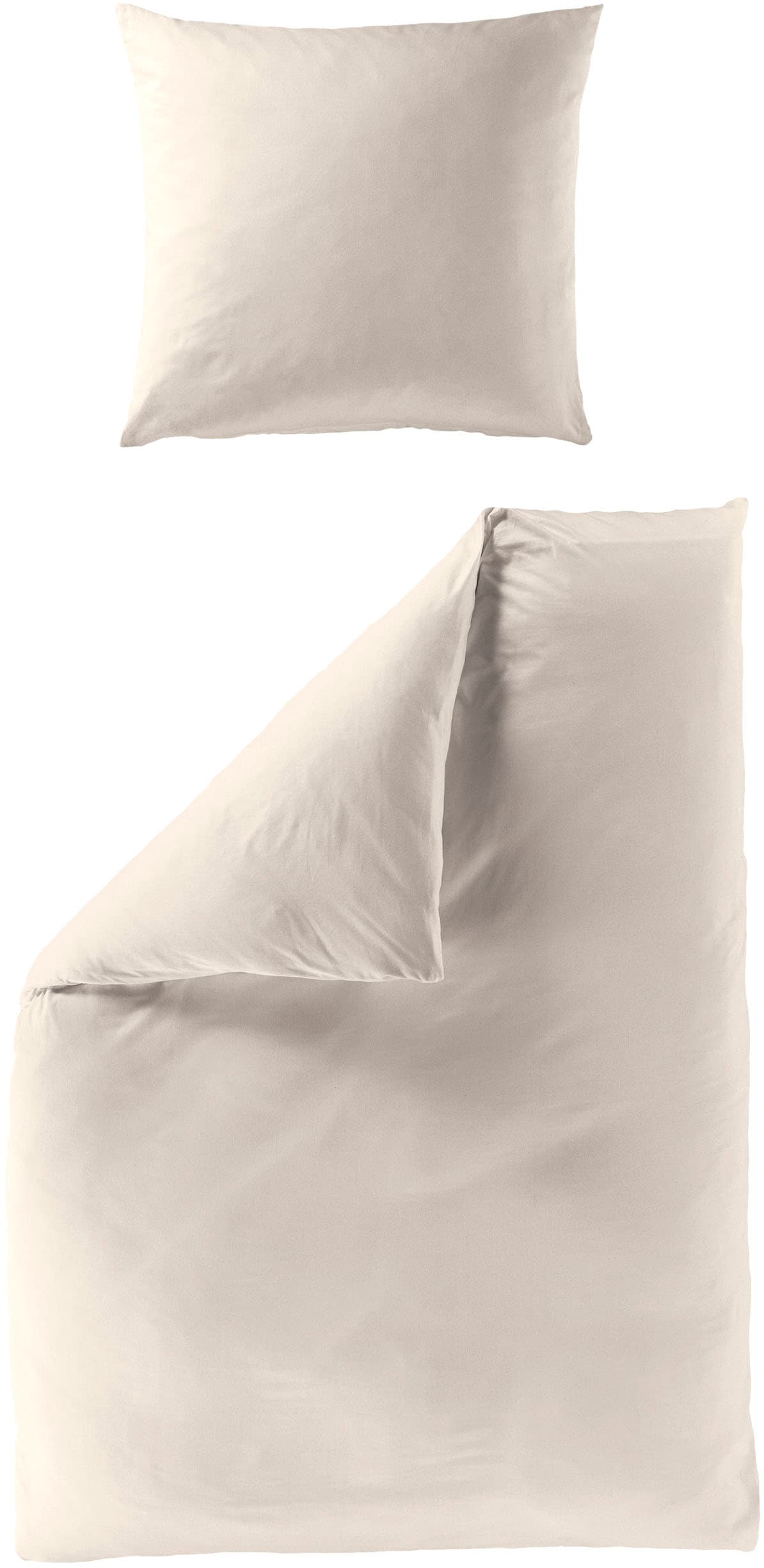 BIERBAUM Bettwäsche "Biber Uni" 2 Stk. tlg. Schlichtes Unidesign: Zeitlos u günstig online kaufen