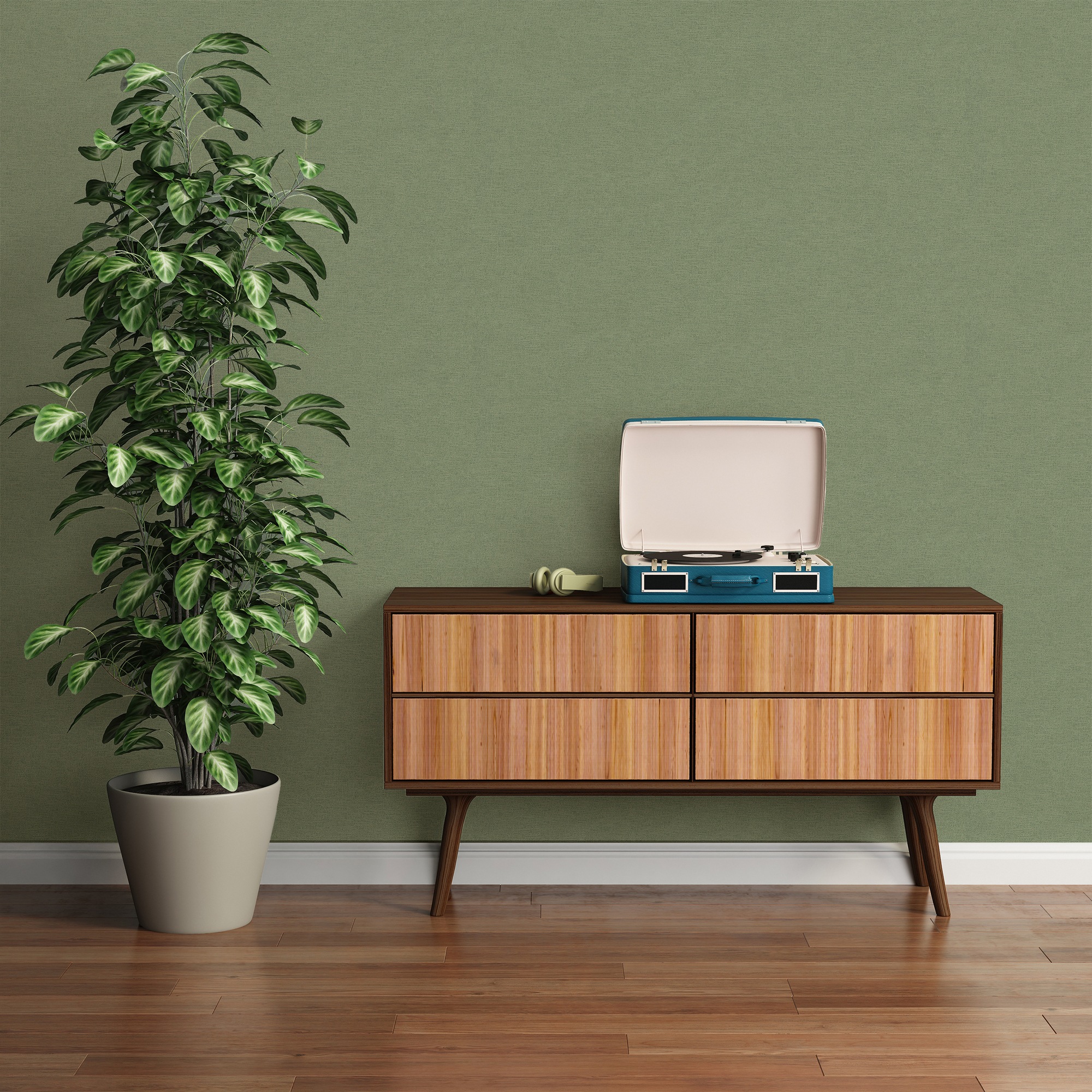 living walls Vliestapete »Florale Tapete mit Pflanzen Zarte Blüten Natur« matt glatt