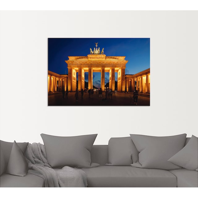Artland Wandbild »Brandenburger Tor bei Abenddämmerung«, Gebäude, (1 St.),  als Alubild, Leinwandbild, Wandaufkleber oder Poster in versch. Größen  kaufen | BAUR