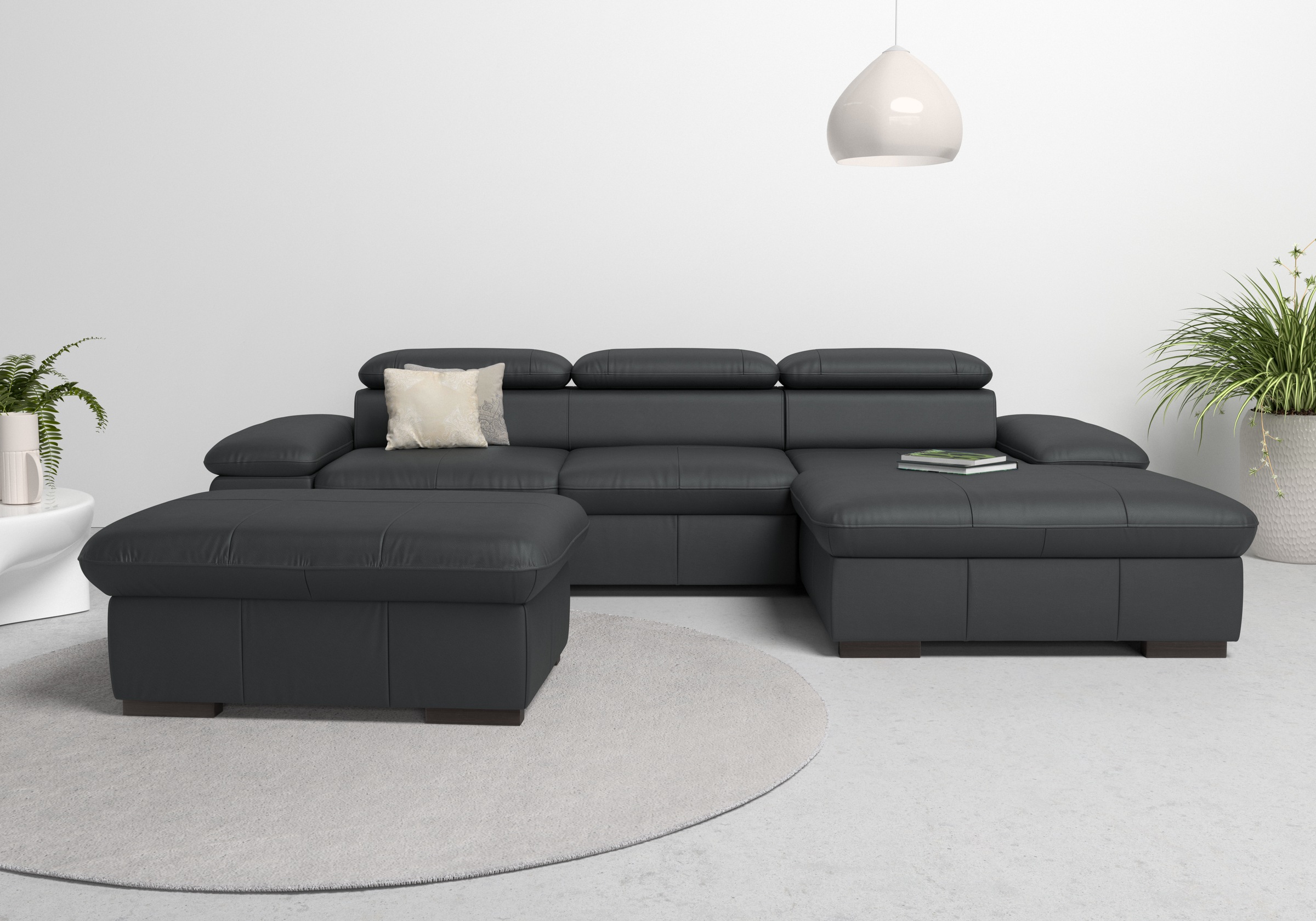 OTTO home Ecksofa "Alberto L-Form" mit Kopfteilverstellung, wahlweise mit Schlaffunktion