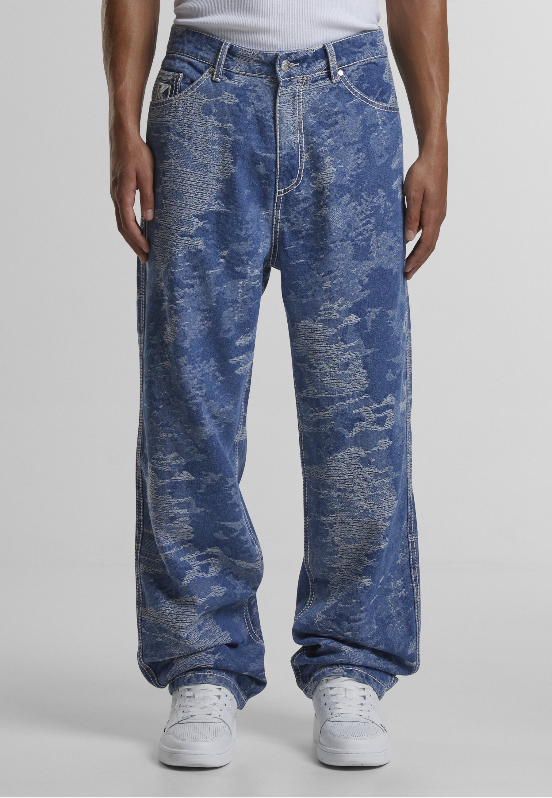 Karl Kani Stoffhose »Karl Kani OG K Distress Camo Five Pocket Denim«