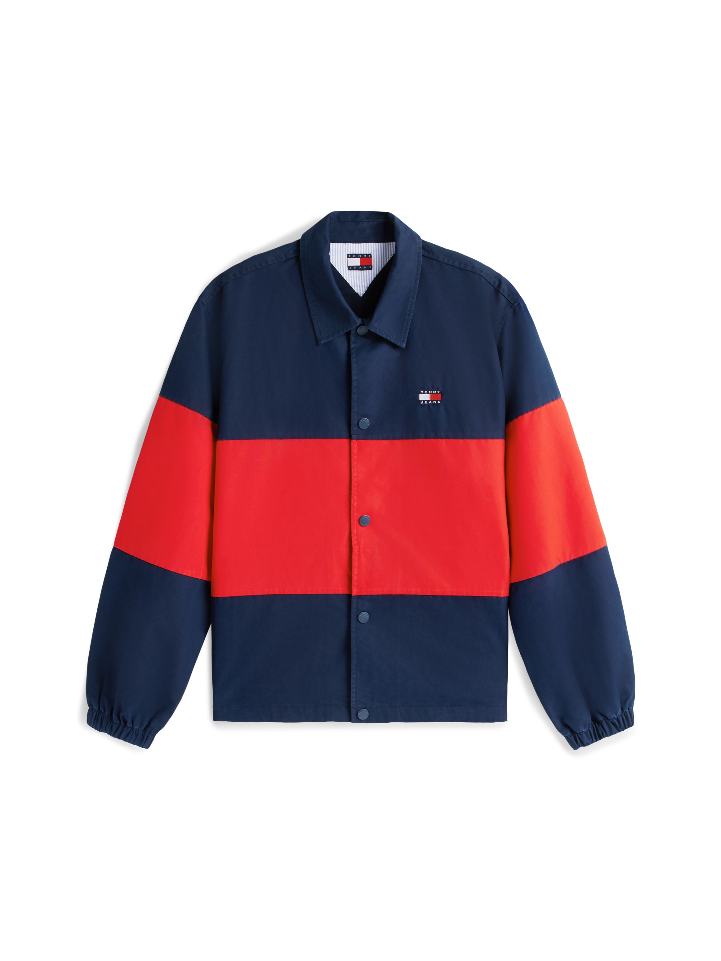 Tommy Jeans Hemdjacke »TJM COLORBLOCK« ohne Kapuze Regular fit mit Hemdkragen