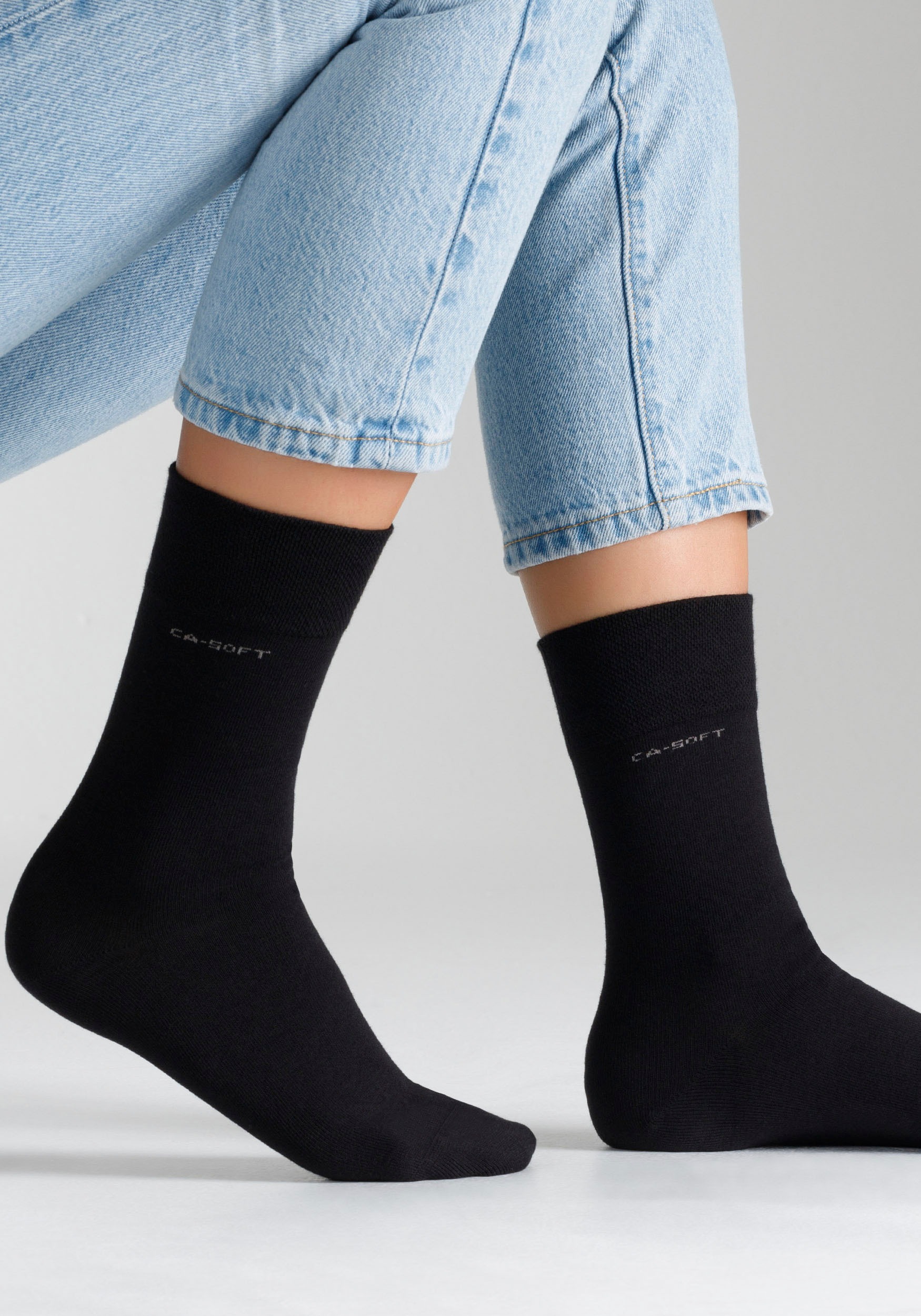 Camano Socken, (Packung, 4 | Fersen- online Mit und Paar), verstärktem BAUR kaufen Zehenbereich