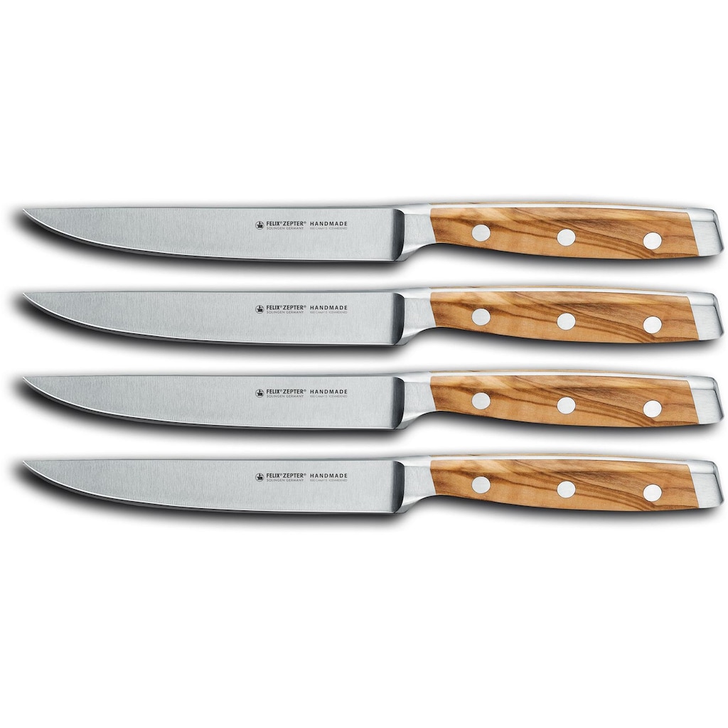 Felix Solingen Steakmesser »FIRST CLASS WOOD«, (Set, 4 tlg.)