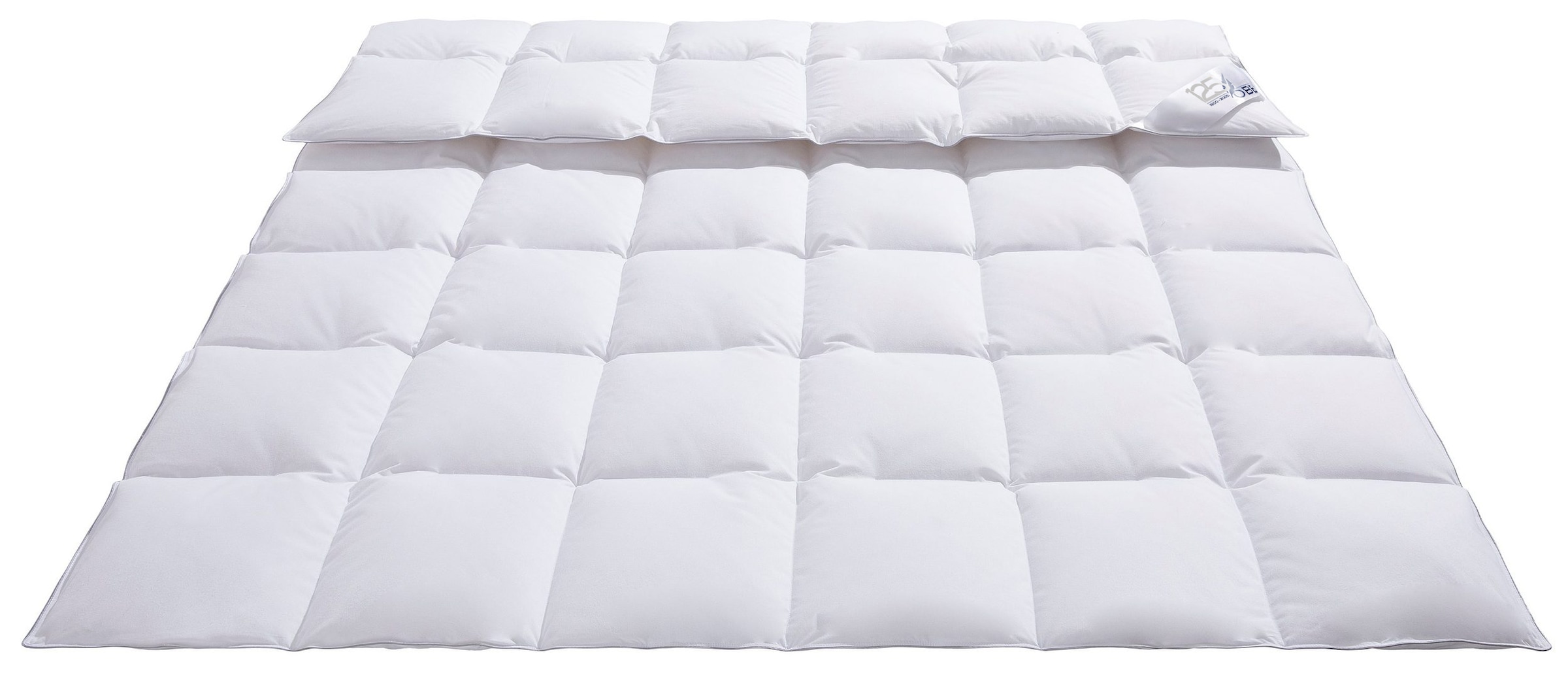 OBB Daunenbettdecke + Kopfkissen »Edition 125 Jahre, Bettendeckenset 2teilig, für Sommer oder Winter«, (Spar-Set), Decke mit Kissen 135x200 oder 155x220 cm, Made in Germany
