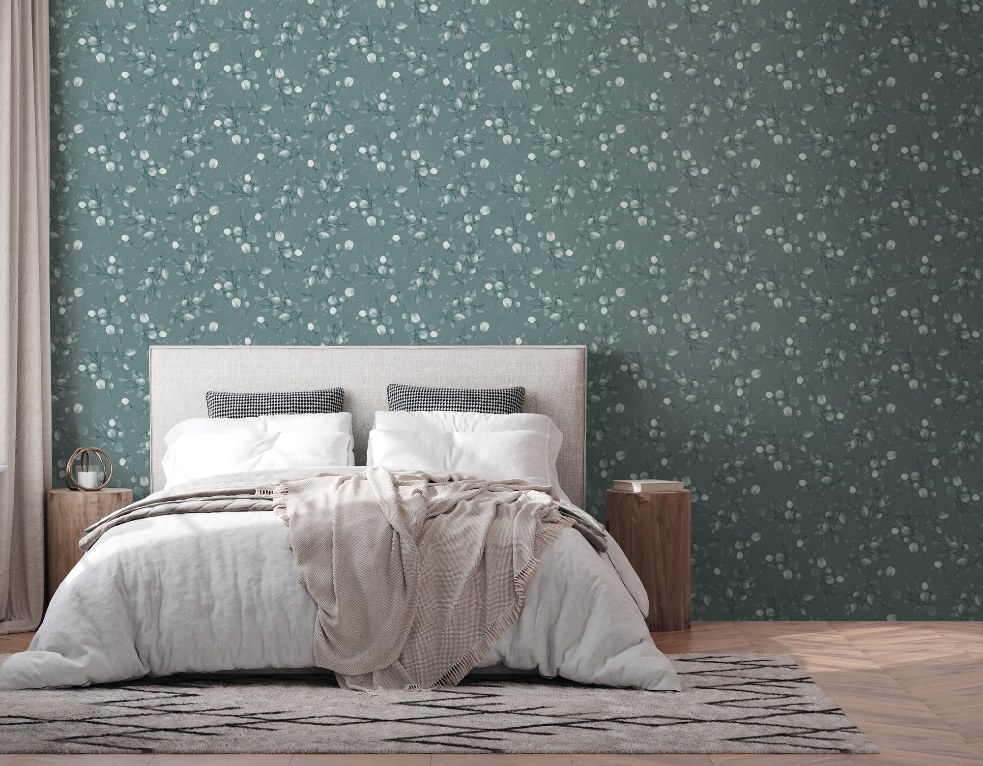 A.S. Création Vliestapete "Pure Elegance Blumen-Tapete Mustertapete Blümchen Blattmuster" leicht glänzend glatt Vliestapete floral für Schlafzimmer Küche Wohnzimmer Blumen Design