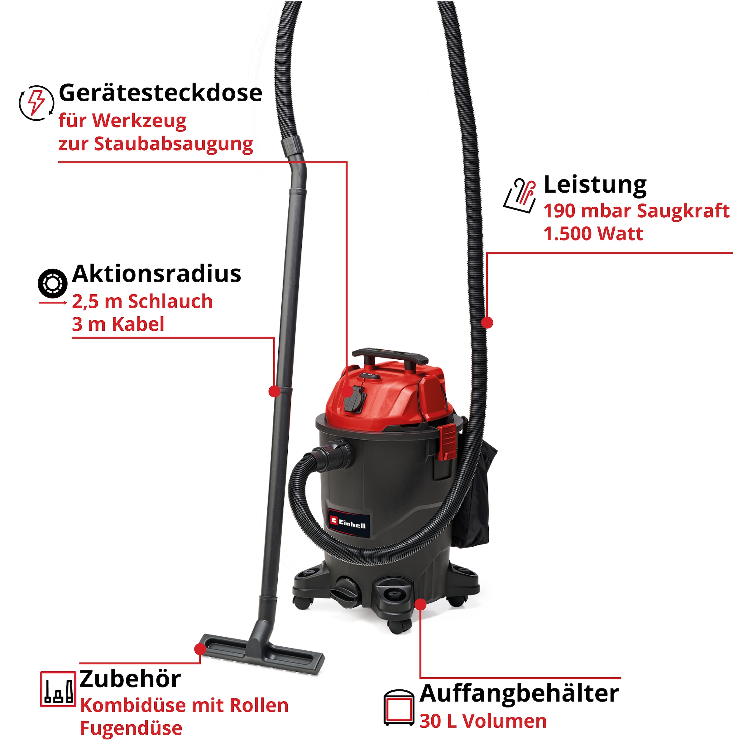 Einhell Nass-Trocken-Sauger »TC-VC 1930 A«
