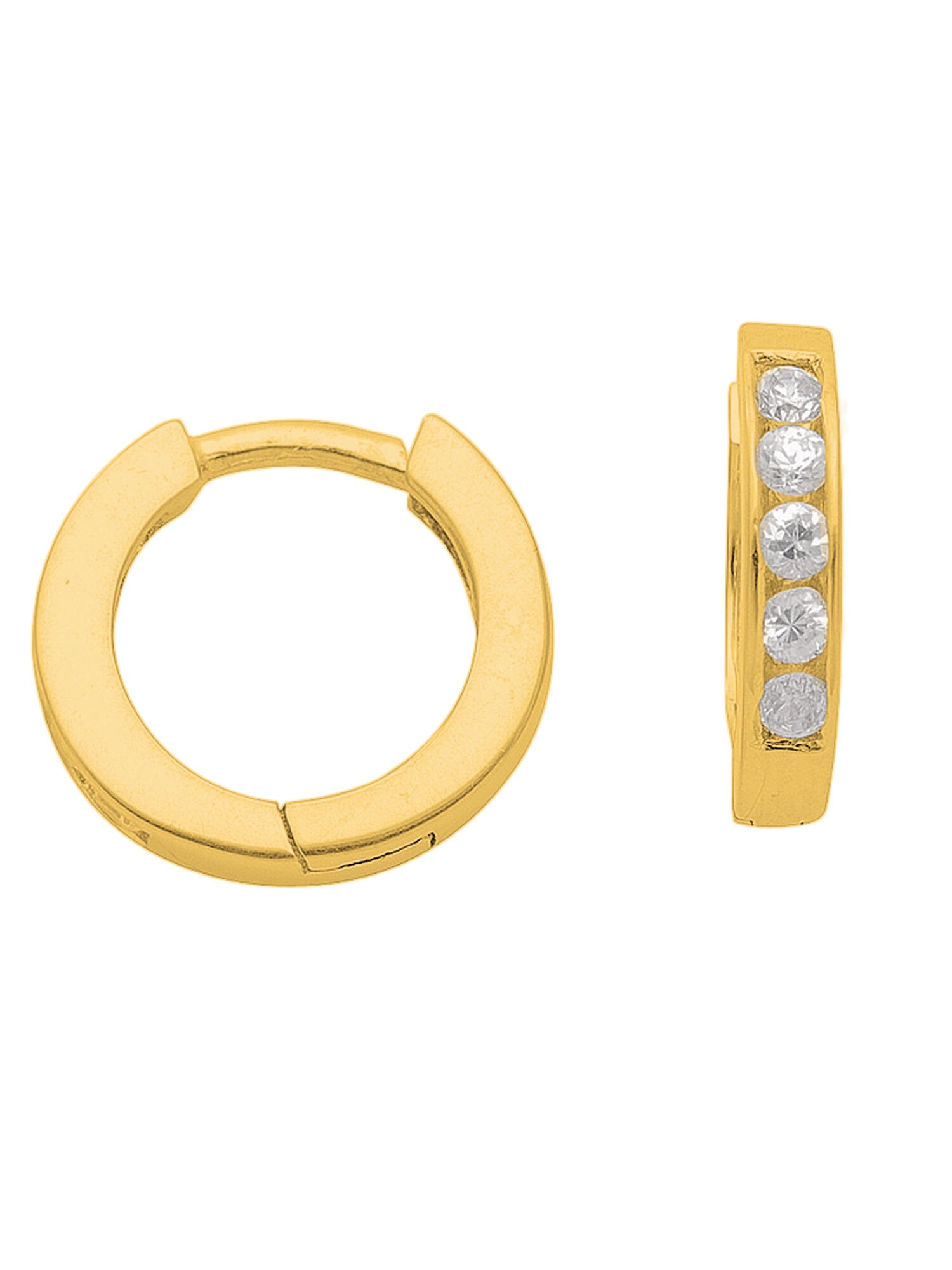 Adelia´s Paar Ohrhänger »925 Silber Ohrringe Creolen Ø 11 8 mm« mit Zirkonia Silberschmuck für Damen