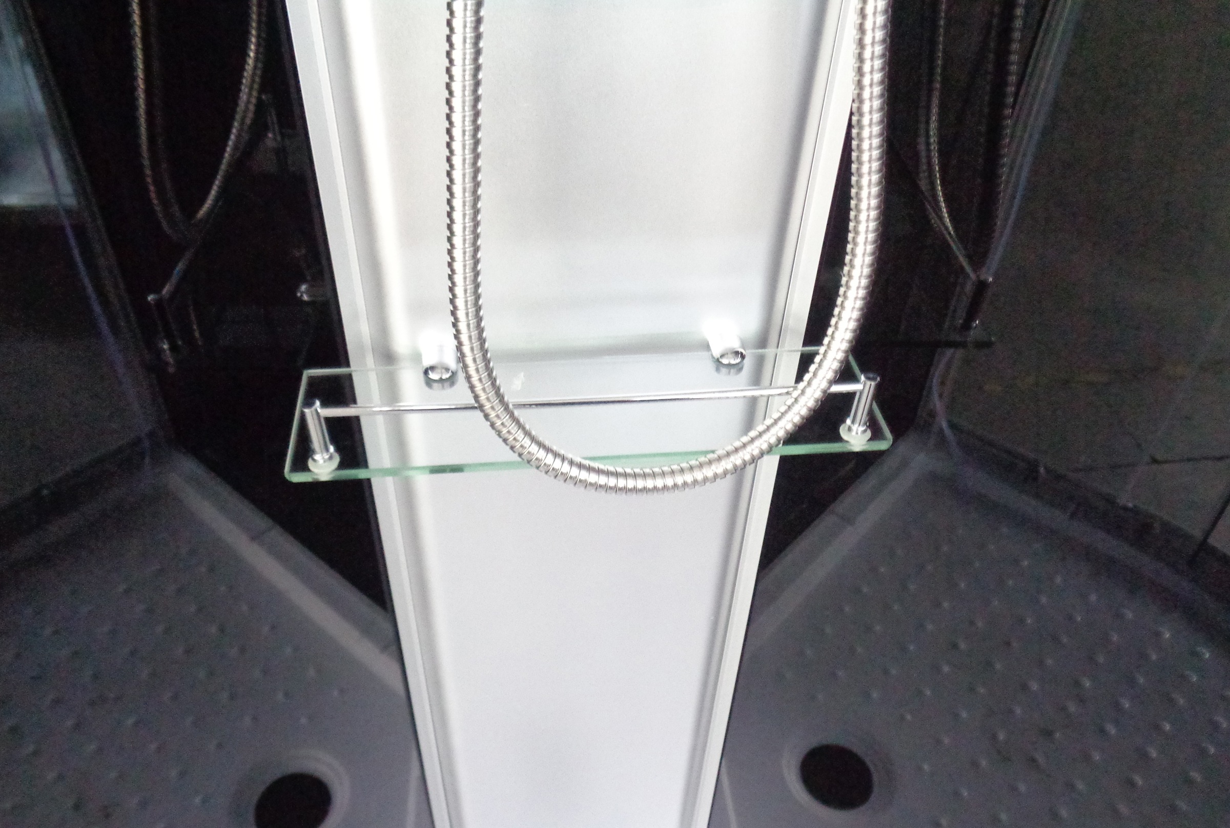 Sanotechnik Komplettdusche »RIO Black«, Viertelkreisdusche