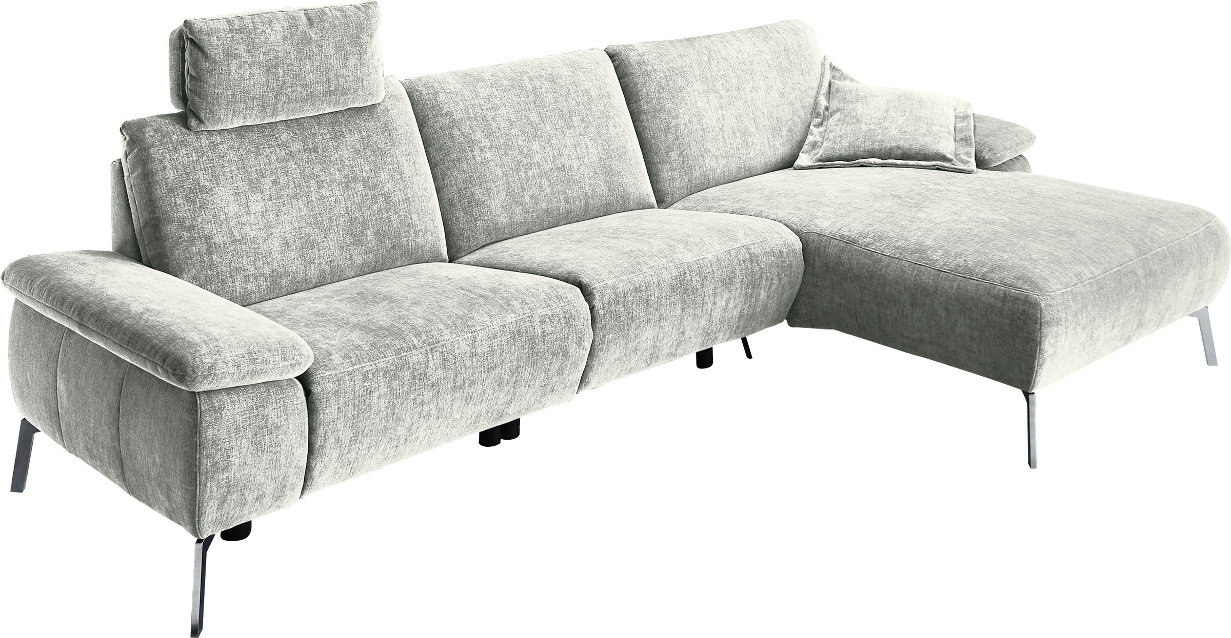 INOSIGN Ecksofa »Bellini L-Form«, teilmotorische Relaxfunktion an 1 Element, klappbare Armlehnen