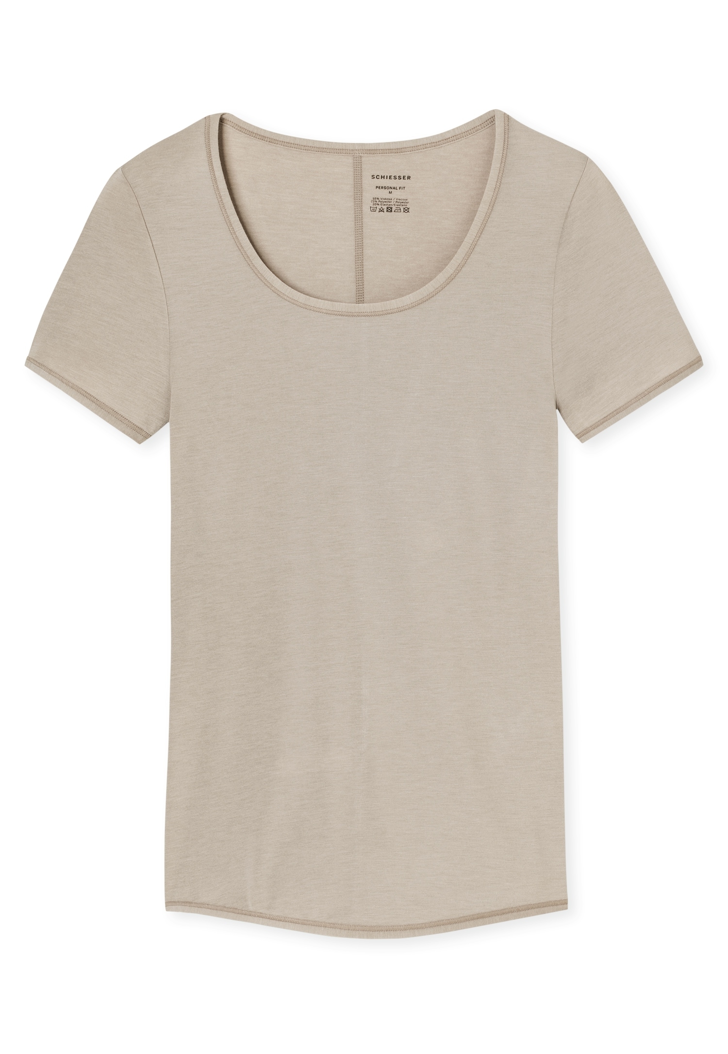 Schiesser Kurzarmshirt »Personal Fit«, Rundhalsausschnitt, Single Jersey, ohne störende Seitennähte