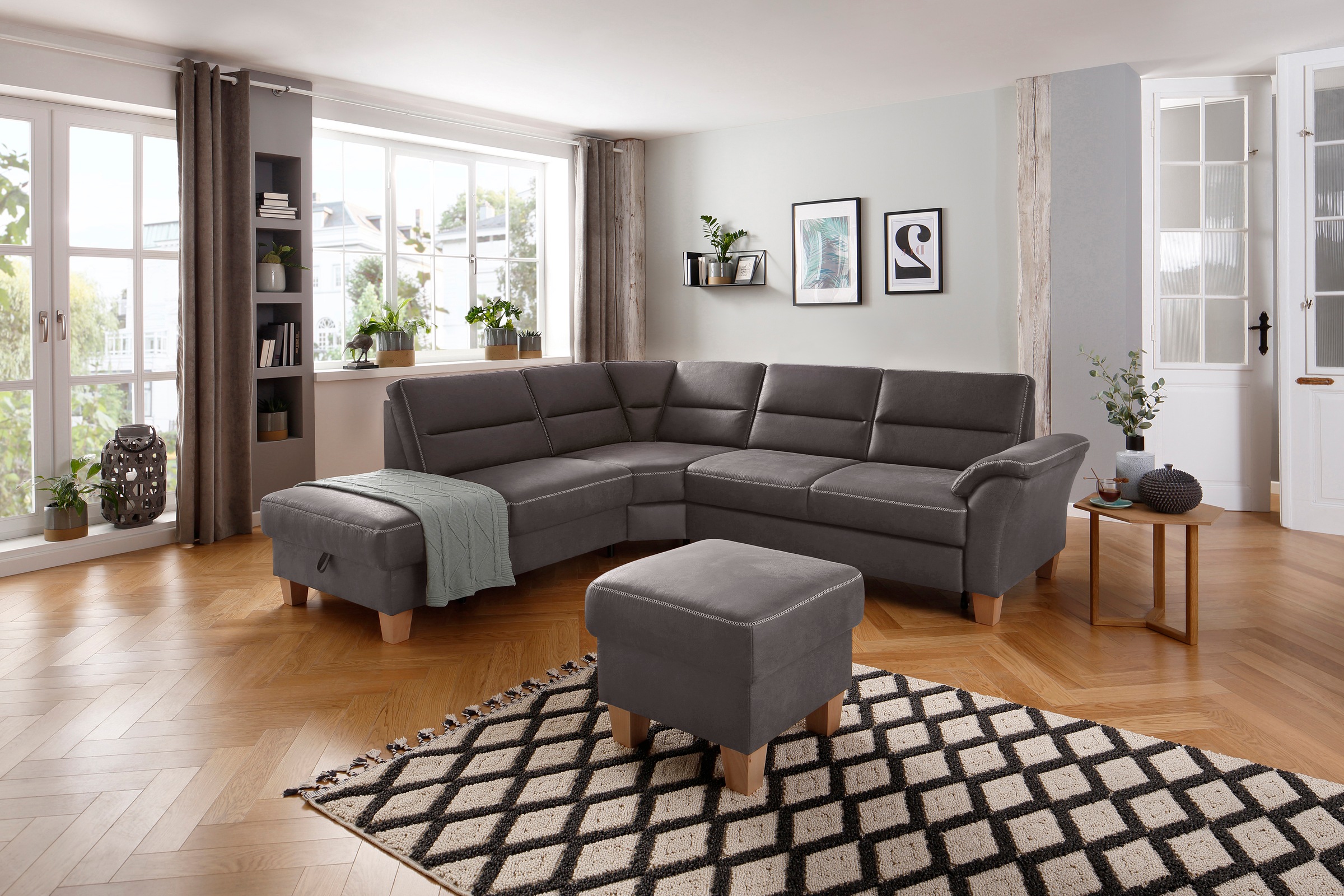 OTTO home Ecksofa "Soleo L-Form" komfortable Trapezecke mit Relaxfunktion, optional Schlaffunktion