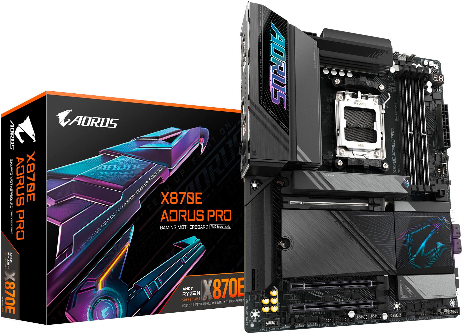 Mainboard »X870E AORUS PRO Mainboard - Unterstützt AMD Ryzen 9000 CPUs, 16+2+2 Ph«