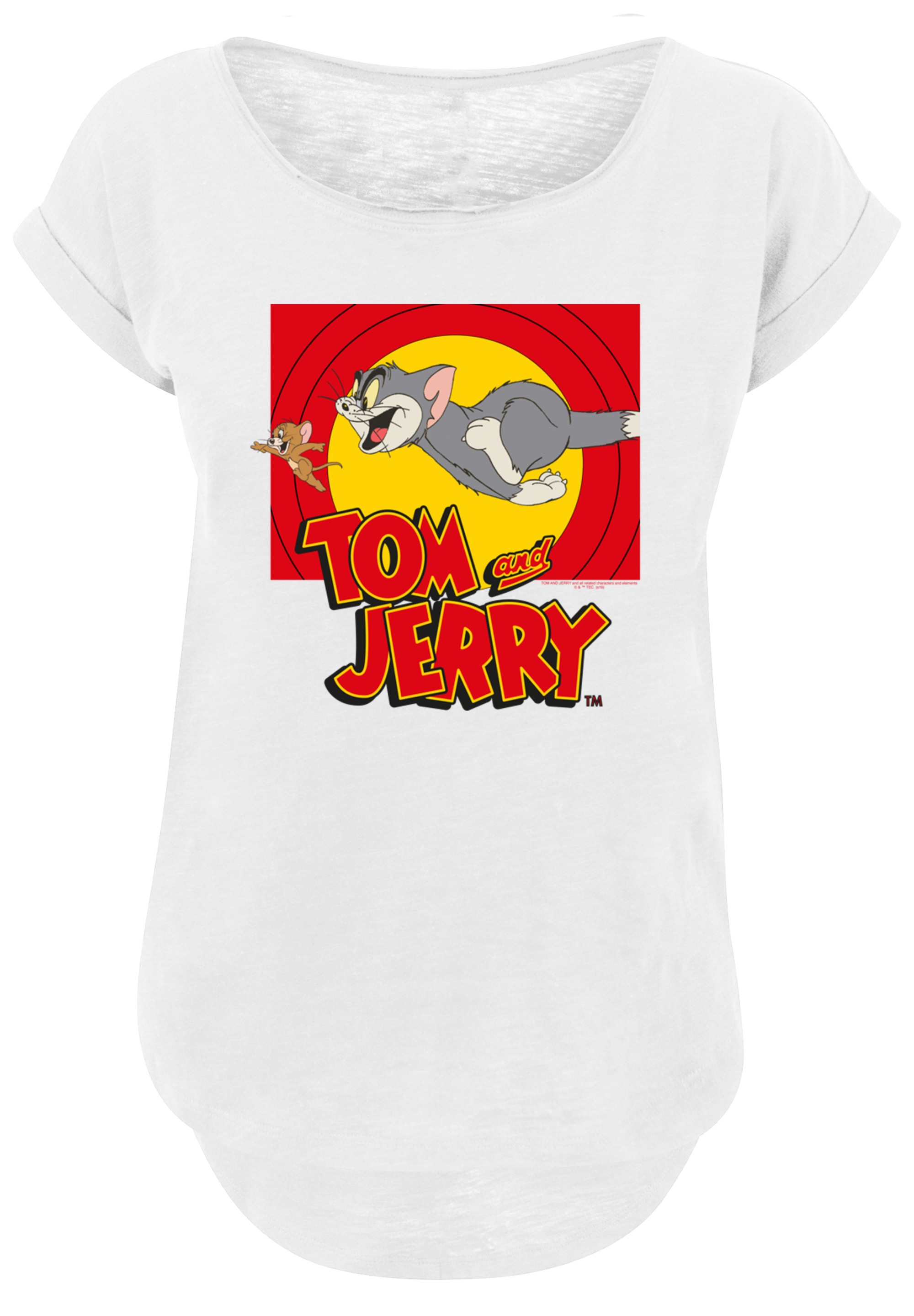 F4NT4STIC T-Shirt »Tom and Jerry TV Serie Chase Scene«, Damen,Premium Merch,Lang,Longshirt,Bedruckt