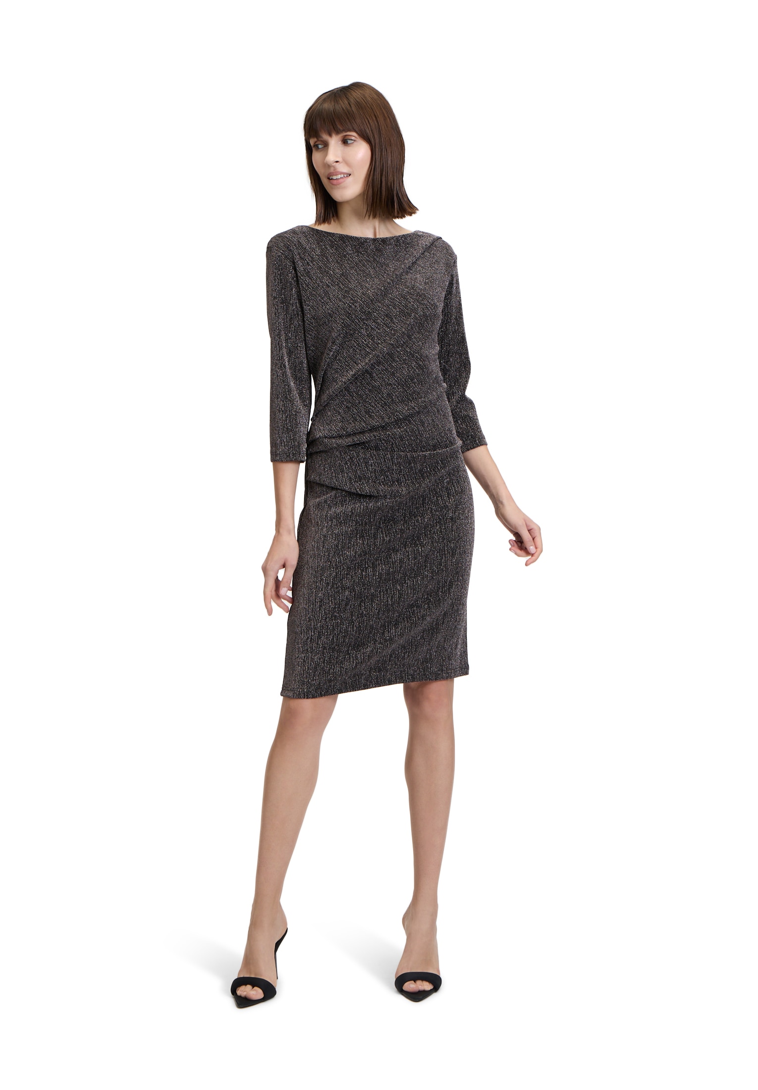 Betty&Co Jerseykleid »Betty & Co Jerseykleid mit 3/4 Arm«, Falten