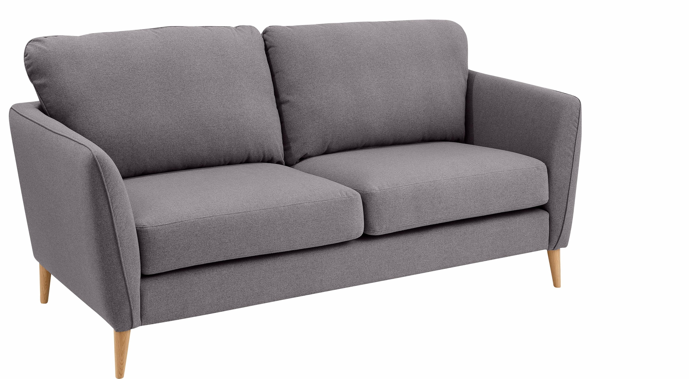 Home affaire 2-Sitzer »MARSEILLE Kompaktsofa 170 cm, Cord, Flachgewebe, Struktur, Webstoff«, Massivholzbeine Eiche, Landhausstil, Wellenunterfederung
