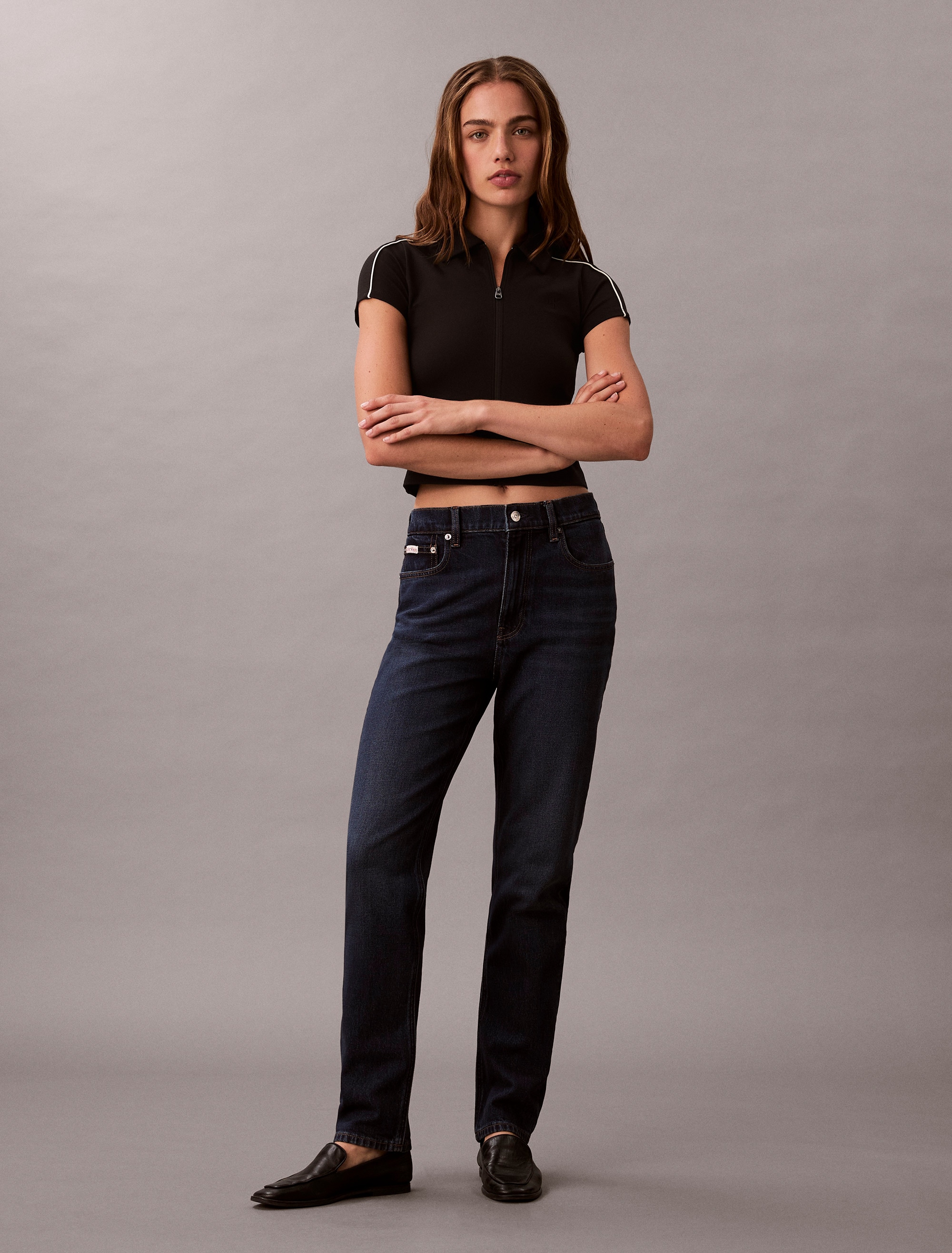 Damen Mom-Jeans "NEW MOM JEAN"thompson, Gr. 32, CALVIN KLEIN JEANS, Denim/Jeans, Obermaterial: 99% Baumwolle, 1% Elasthan, Jeans, mit Markenlabel am