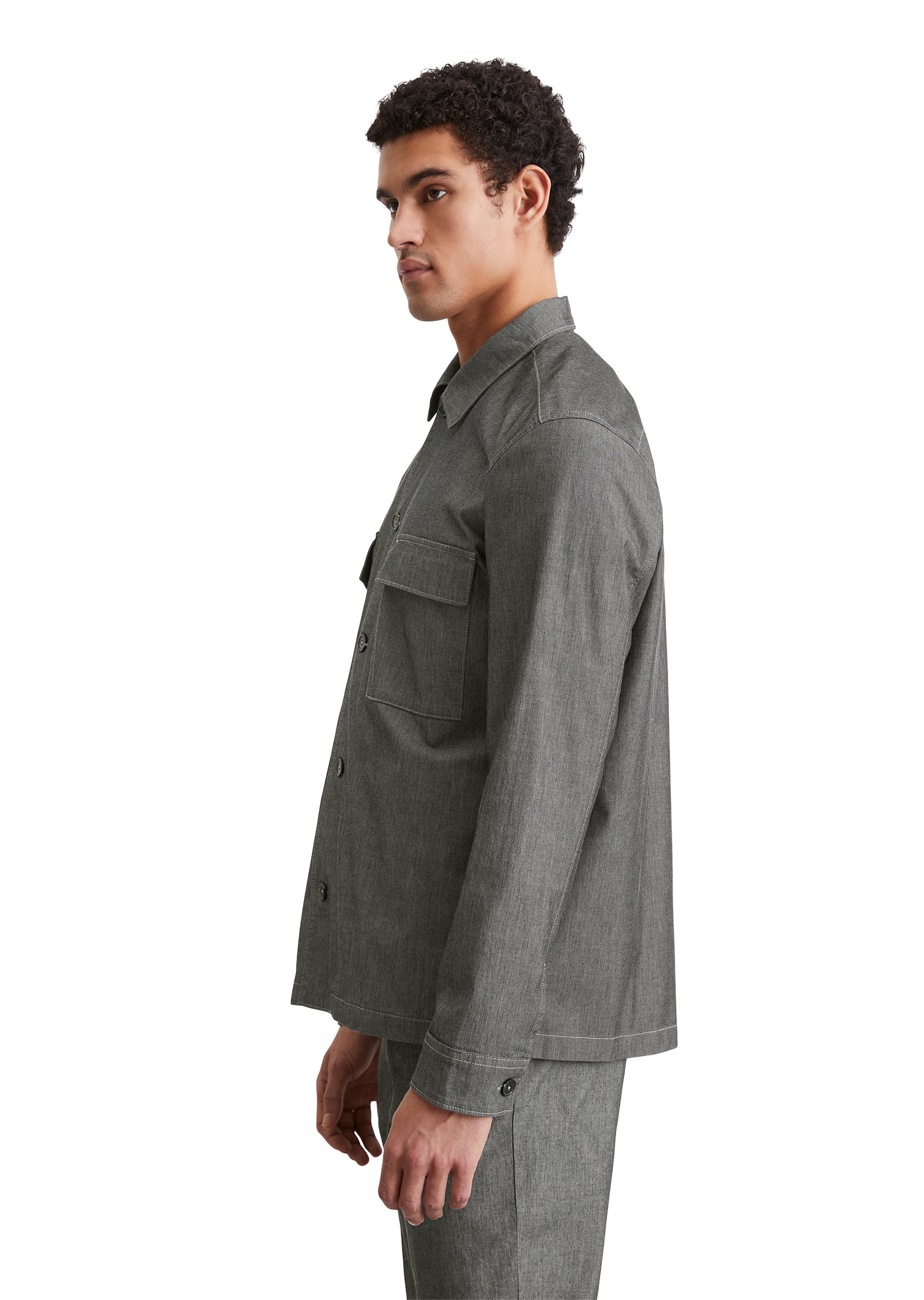 Marc O'Polo Kurzjacke »aus leichtem Bio-Baumwoll-Chambray«, ohne Kapuze