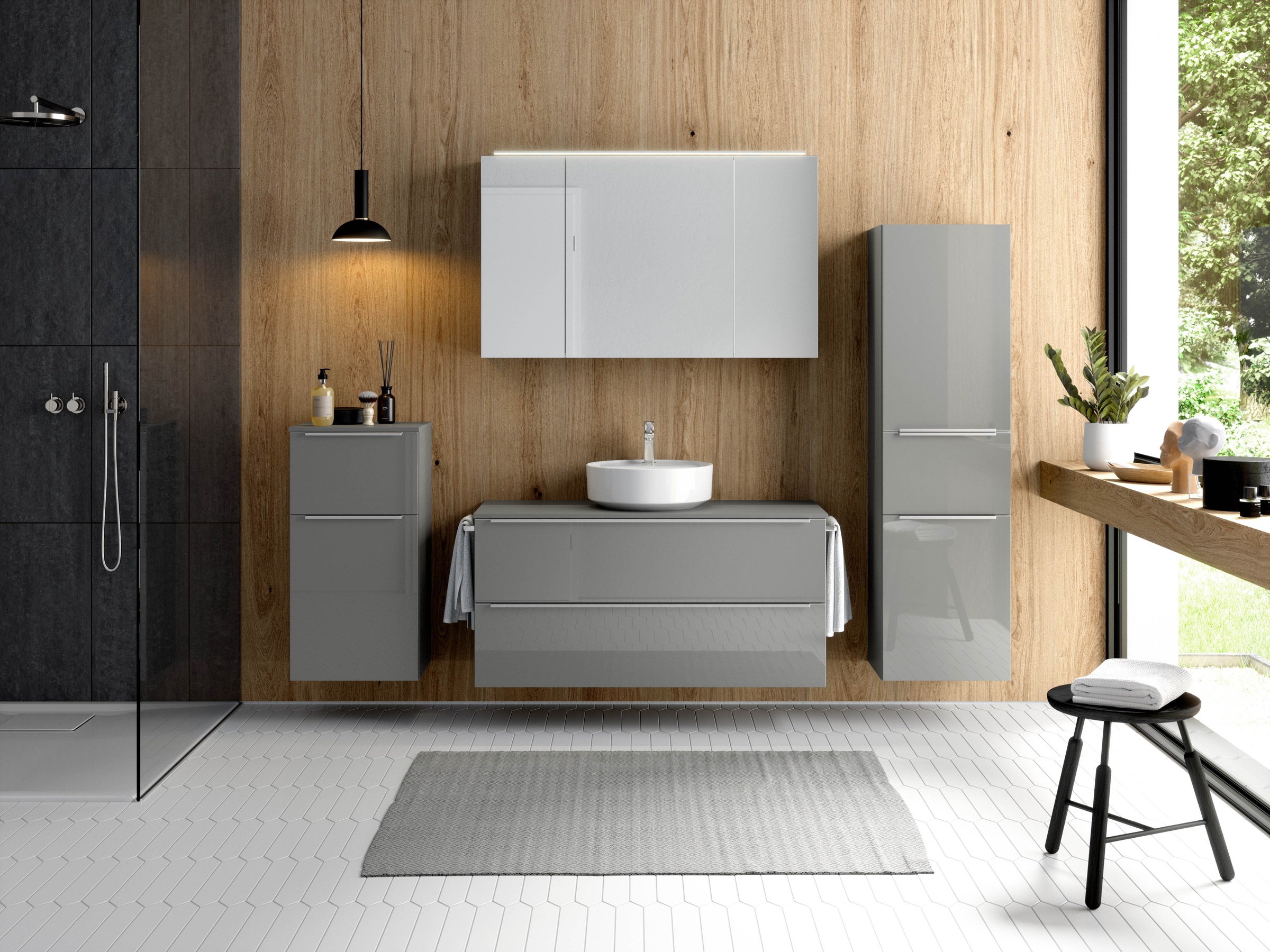 nobilia Badmöbel-Set "Alvene" vormontiert, mit Soft-Close, 4 Stk. tlg. günstig online kaufen