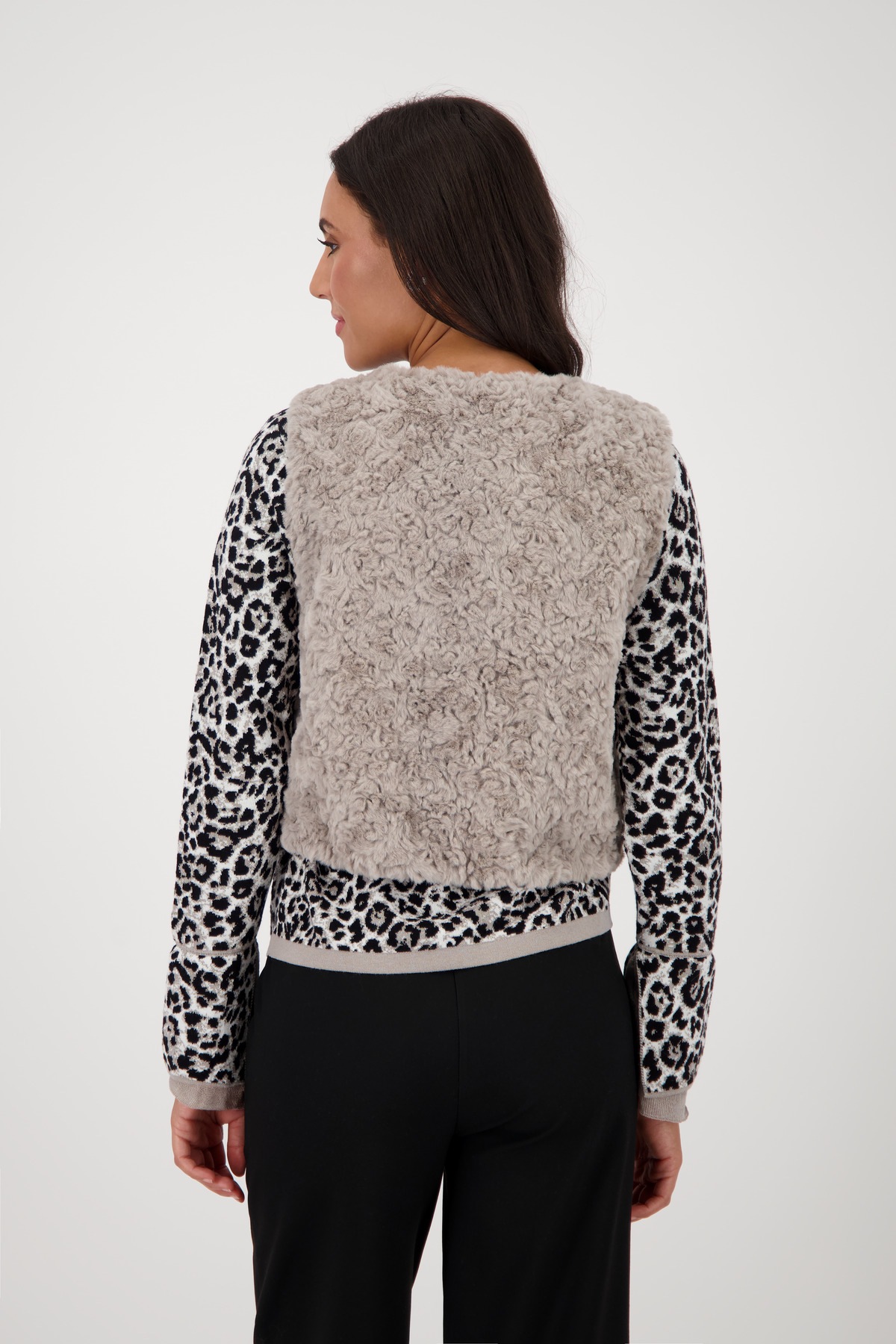 Monari Fellimitatweste "Weste fake fur", Mit Rundhalsausschnitt günstig online kaufen
