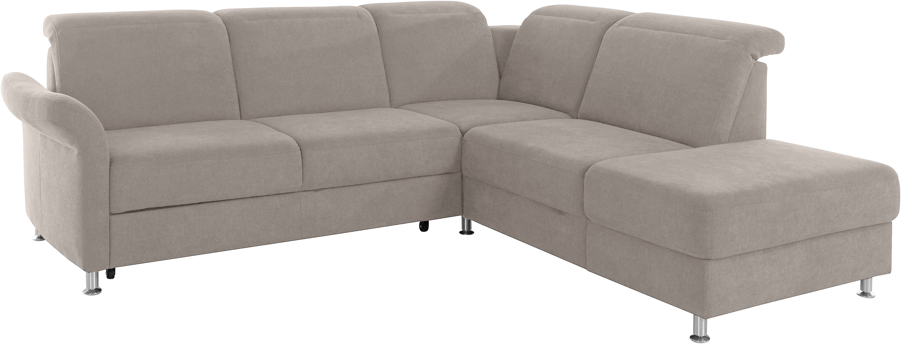 Thumbnail - sit&more Ecksofa "Darwin L-Form", inklusive Federkern, wahlweise mit Kopfteilverstellung, Bettfunktion