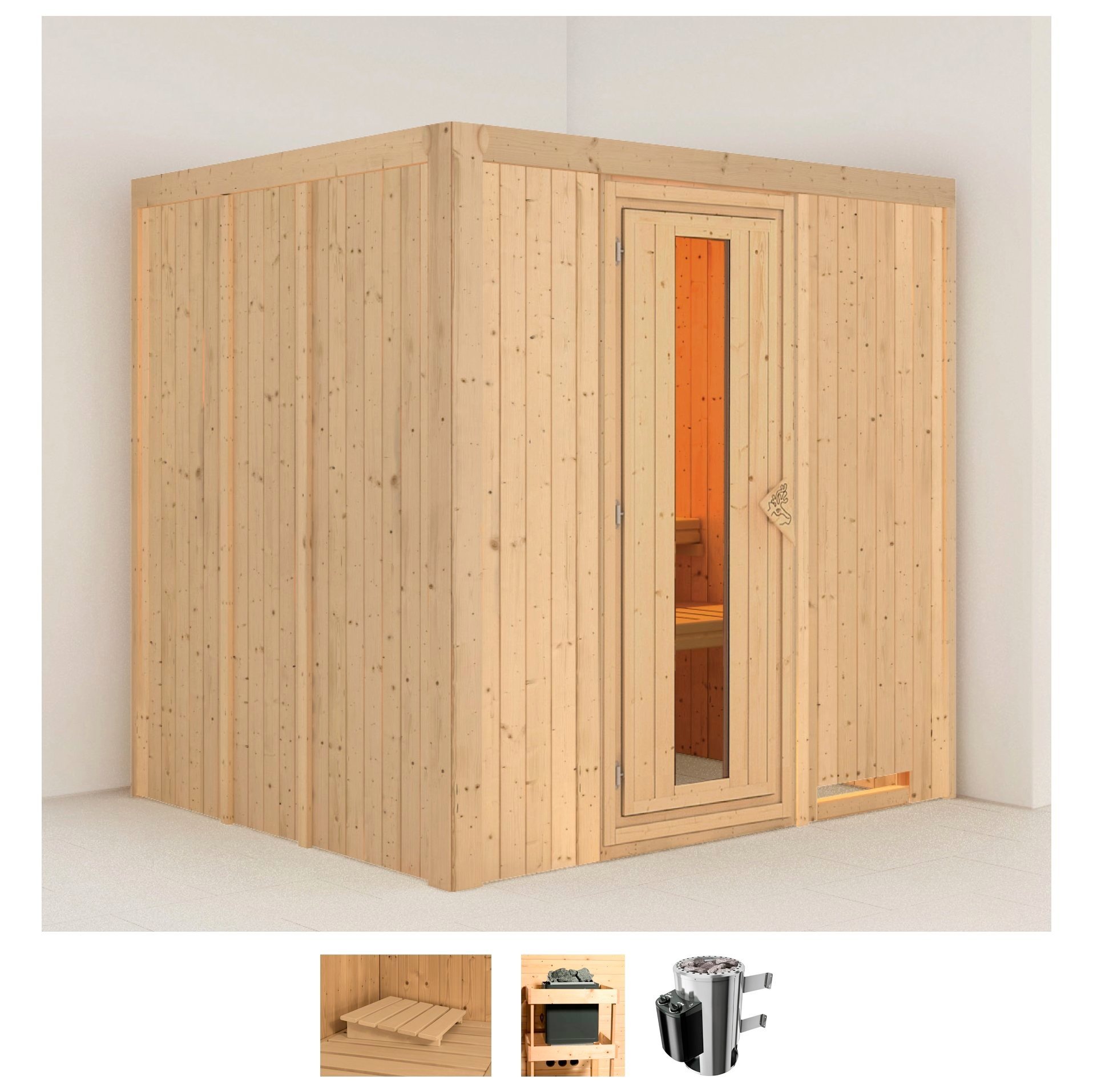 Karibu Pirtis »Dima« (Set) 36-kW-Plug & Play ...