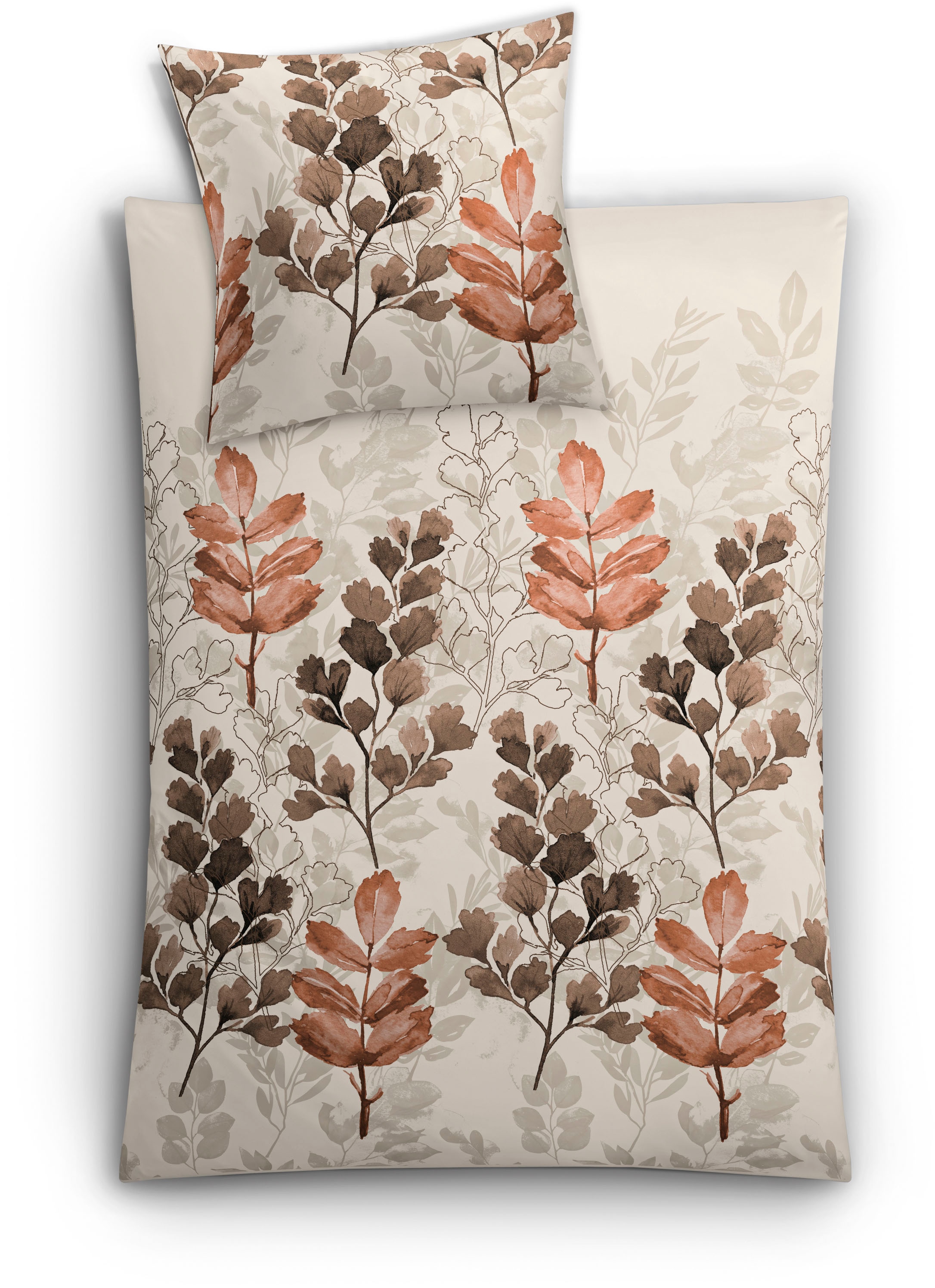 Kleine Wolke Bettwäsche "Grana" 2 Stk. tlg. mit Blättern günstig online kaufen