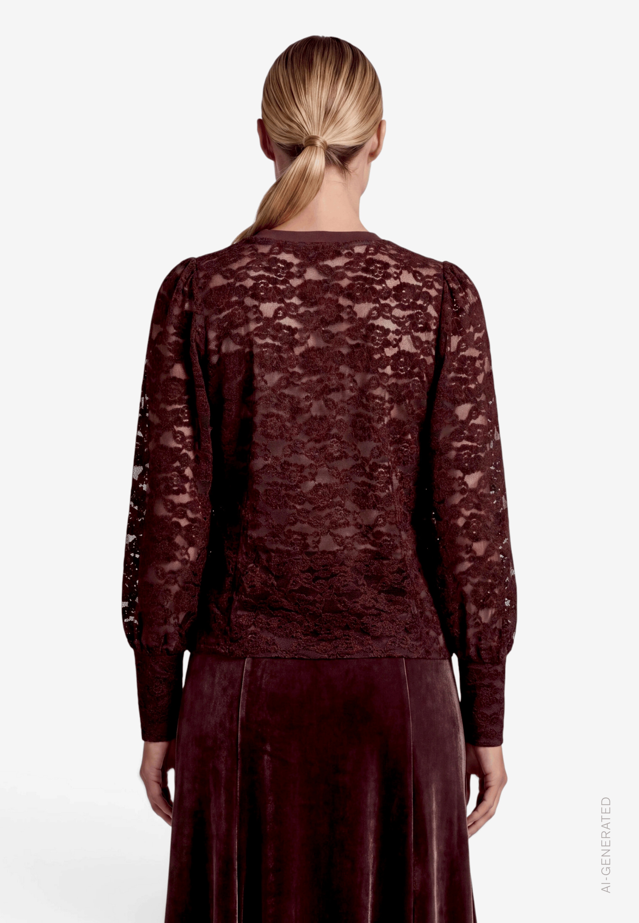 Zero Spitzenshirt aus floraler Spitze