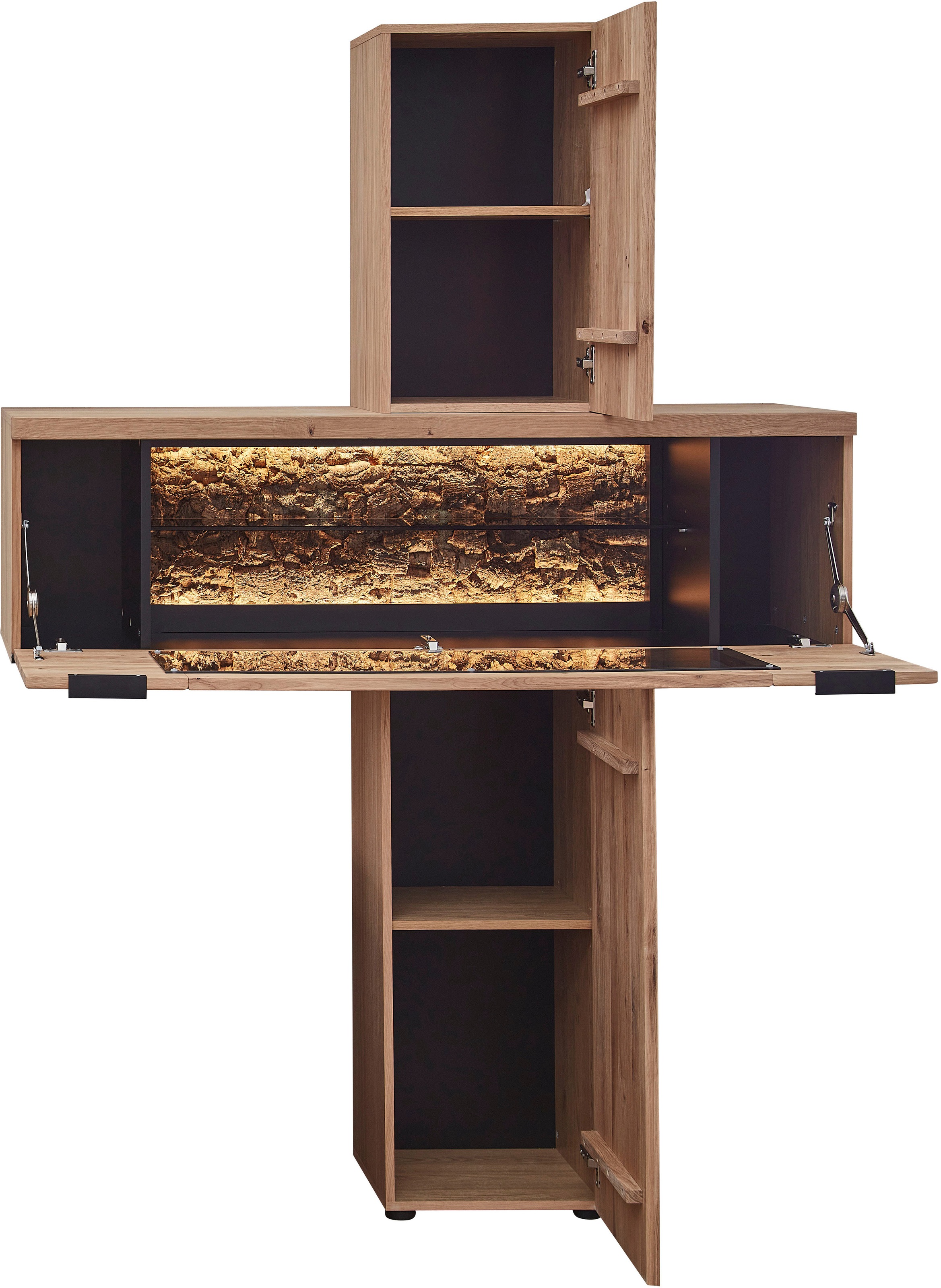 Innostyle Stauraumvitrine »Donna Stauraum-Säule, 140x203x42 (BxHxT)« 1 Stk. tlg.