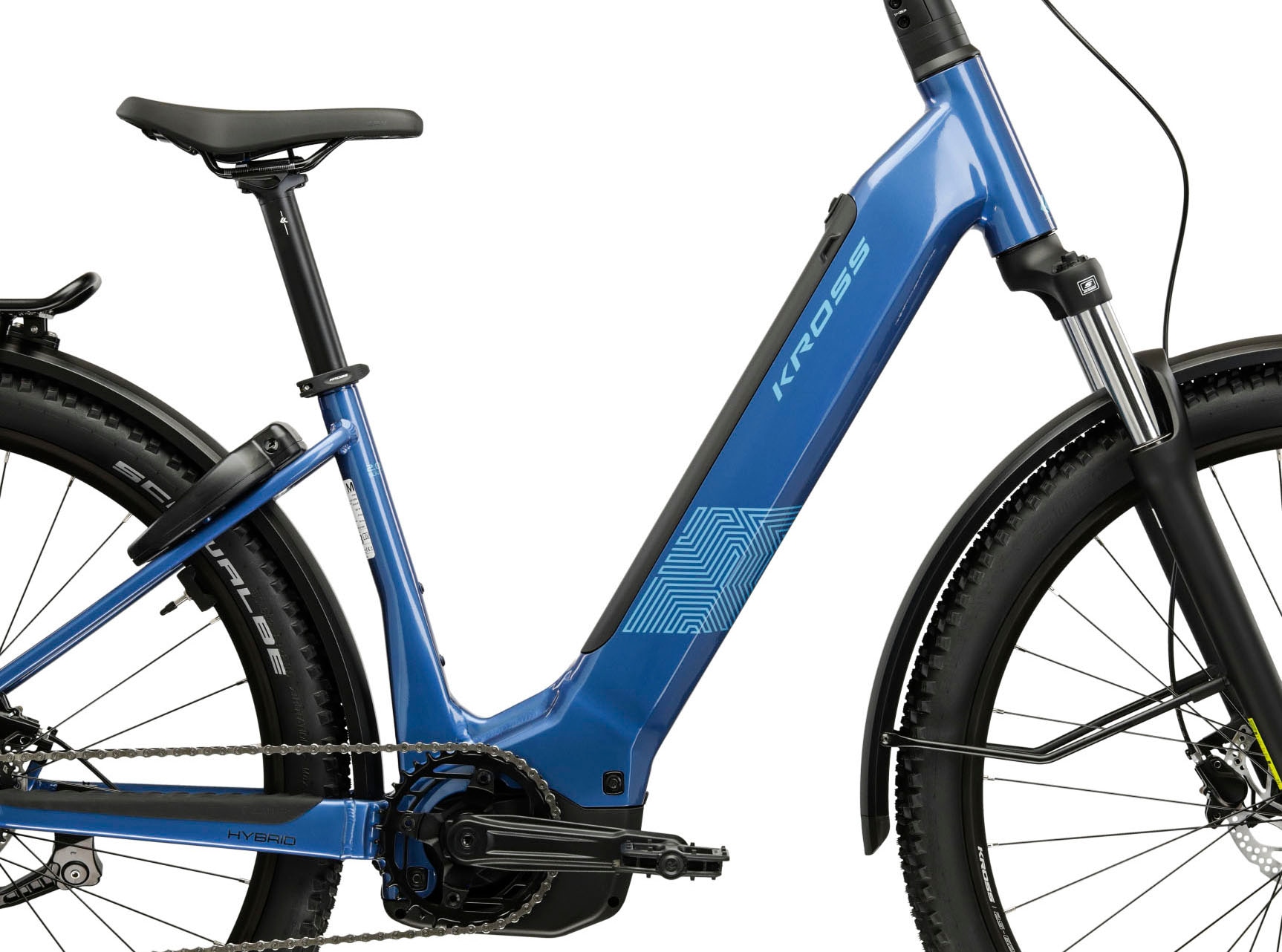 Kross »Influx Hybrid SUV 2.0 16,7Ah / BOSCH 600 Wh 29" blau 9 Gänge 2026« 9 Gang Shimano CUES U4000 Schaltwerk Kettenschaltung Mittelmotor 250 W BOSCH PERFORMANCE LINE PX Mittelmotor