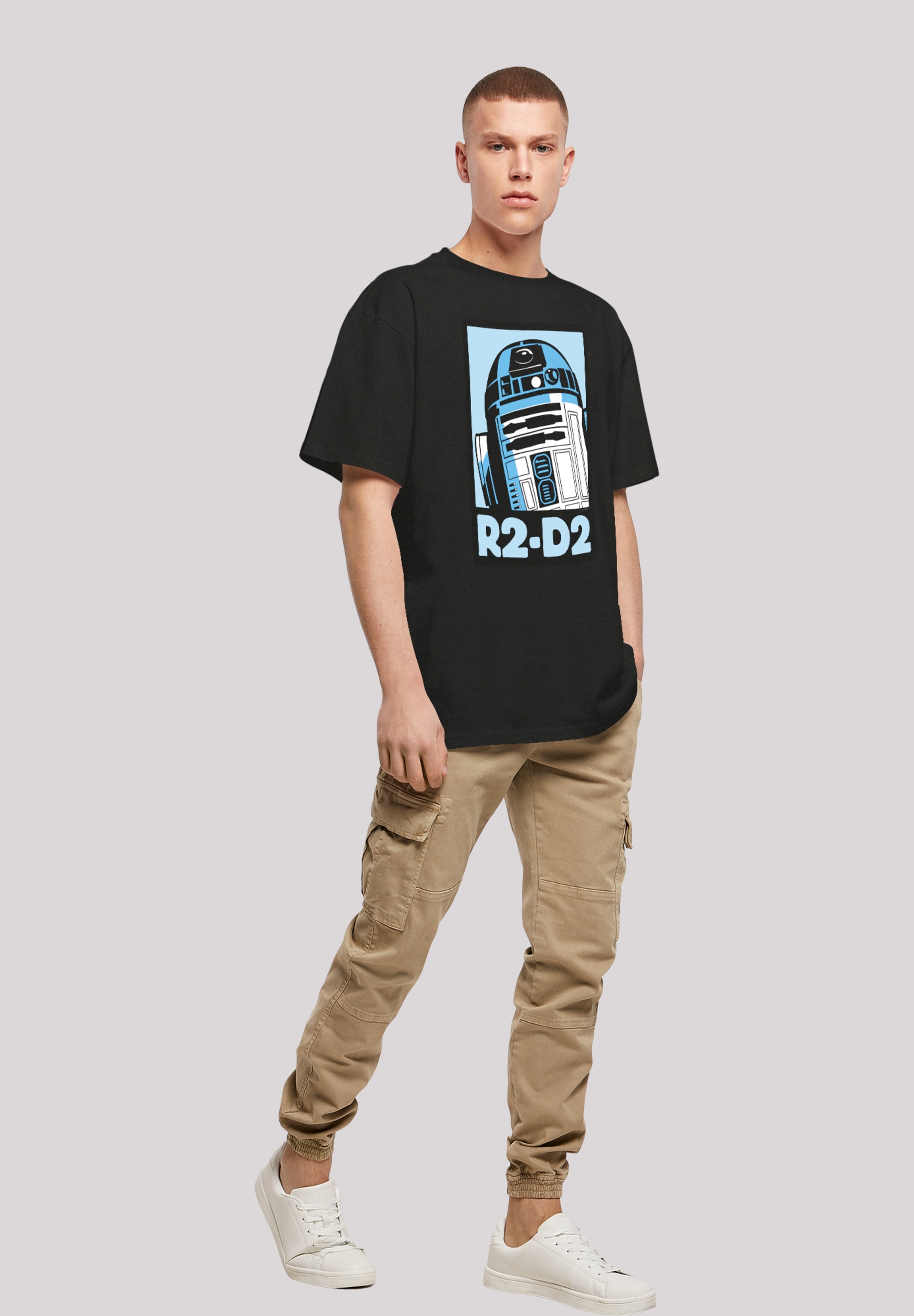 F4NT4STIC Kurzarmshirt »F4NT4STIC Herren Star Wars R2-D2 Poster with Heavy Oversize Tee«, (1 tlg.)