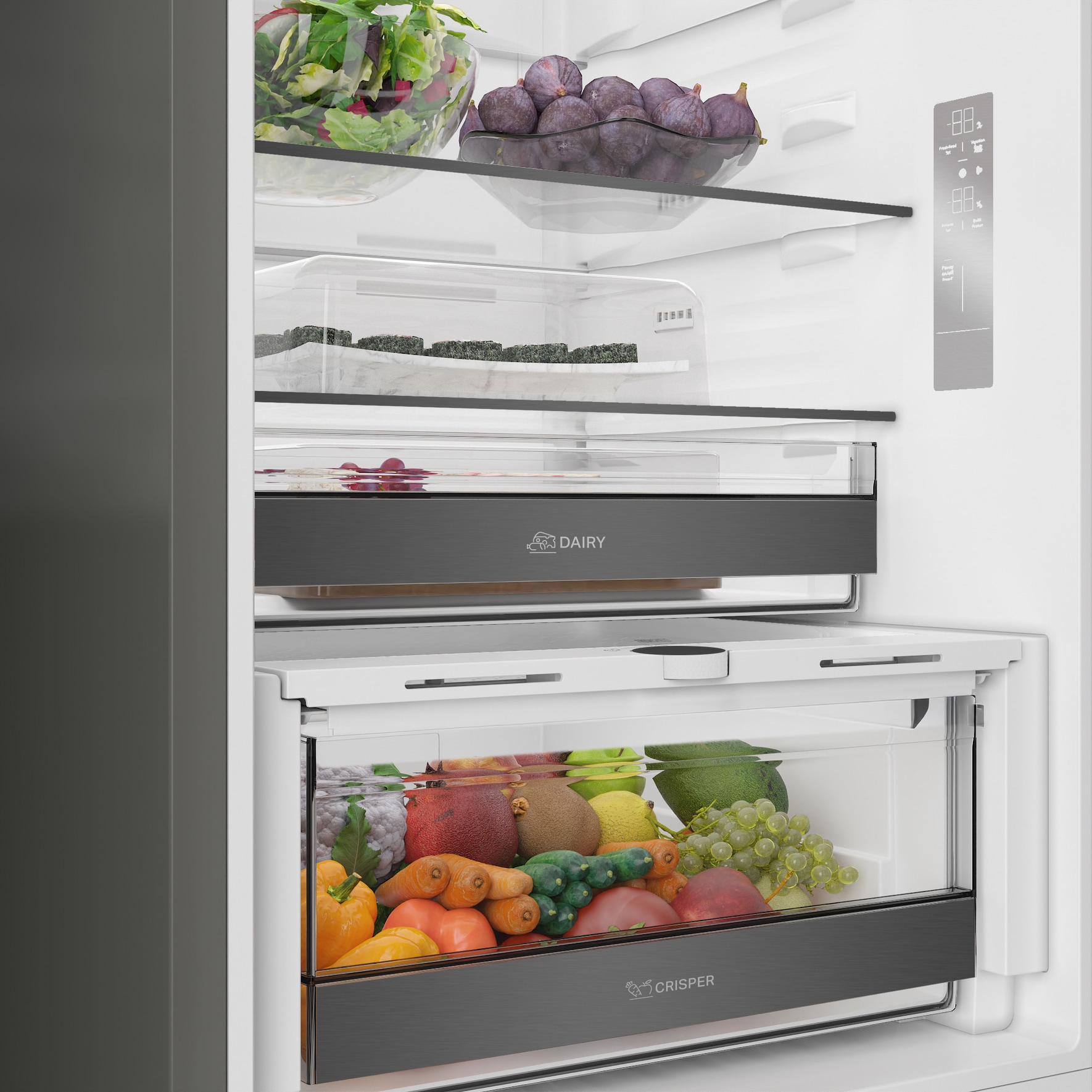 BAUKNECHT Kühl-/Gefrierkombination »KGN ECO 201AM IN« 203,5 cm hoch 59,5 cm breit FreshShield