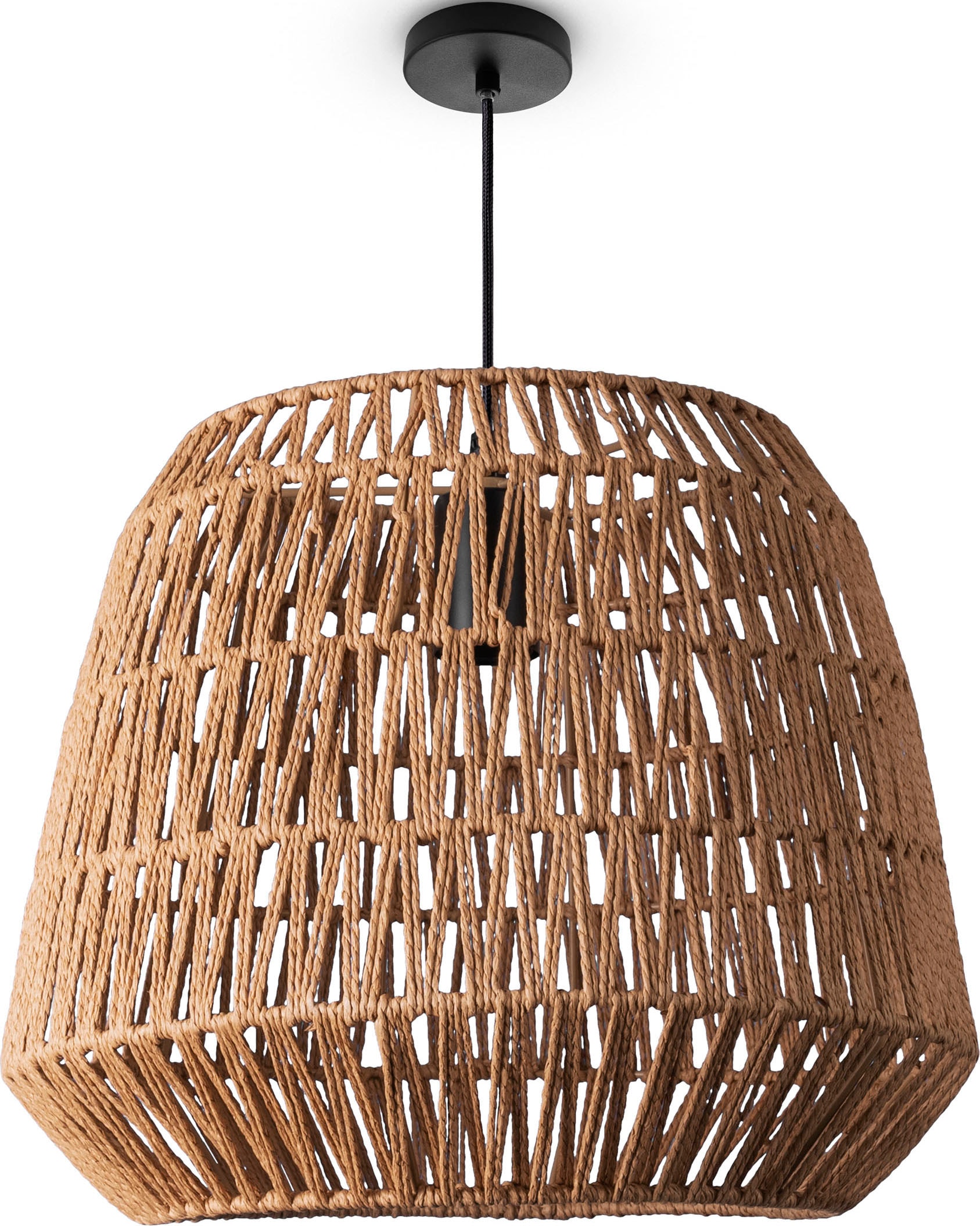 Pendelleuchte »POMI«, Pendelleuchte Korb Lampe Esszimmerlampe Rattan Papier Boho E27