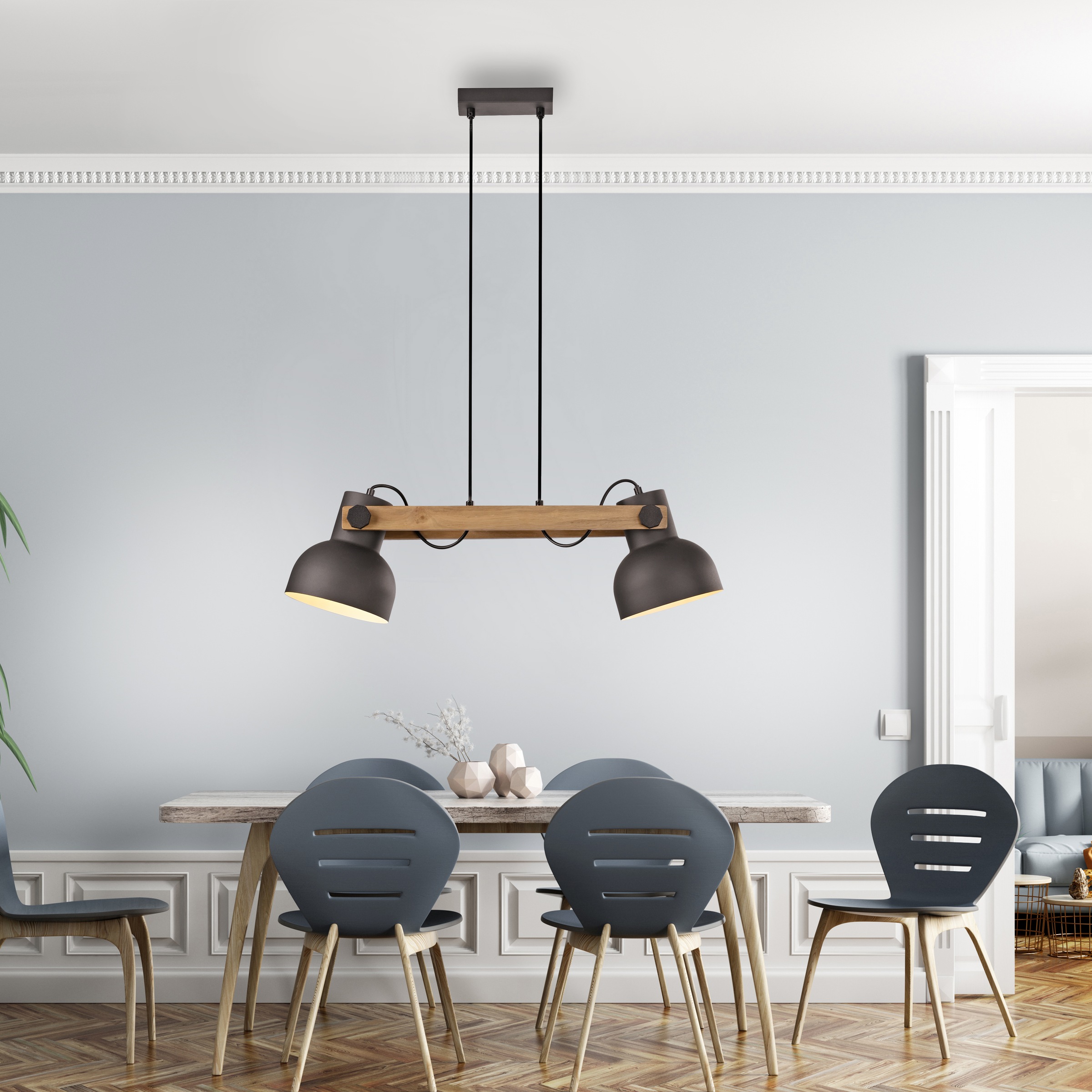 JUST LIGHT Pendelleuchte »CUP 2.0«, 2 flammig, Leuchtmittel E27 | Leuchtmittel wechselbar, ExklusiveE27