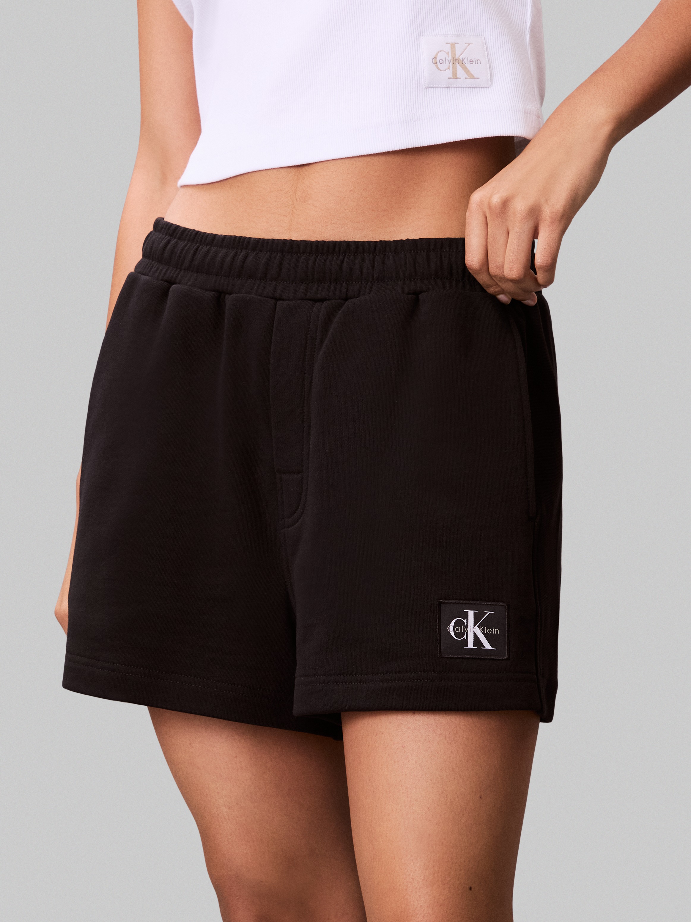 Calvin Klein Jeans Sweatshorts "A - FRNCH TRRY BDG L", Mit elastischem Bund günstig online kaufen