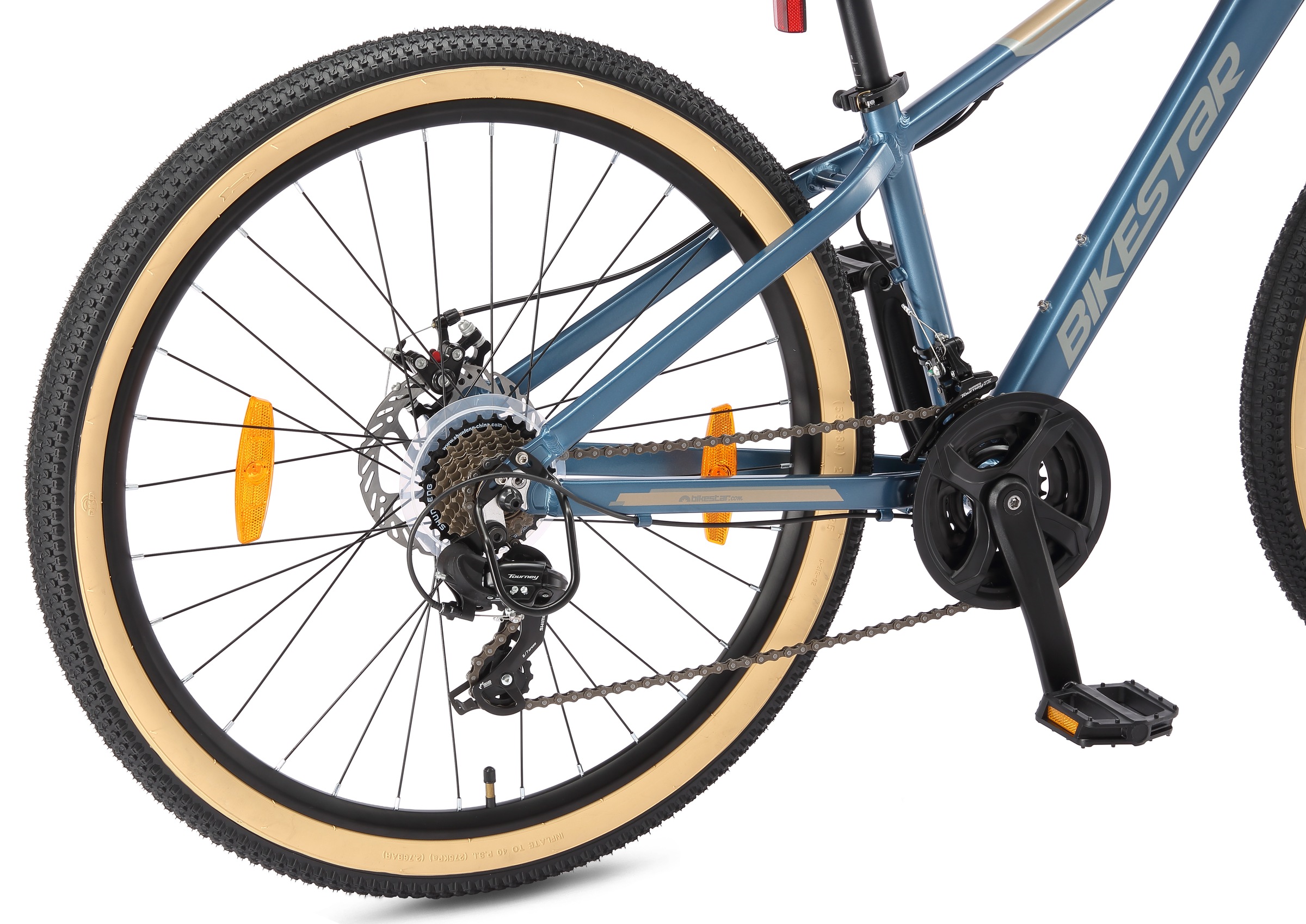 Bikestar Mountainbike 21 Gang Shimano RD-TY300 Schaltwerk Kettenschaltung für Damen und Herren, Kettenschaltung