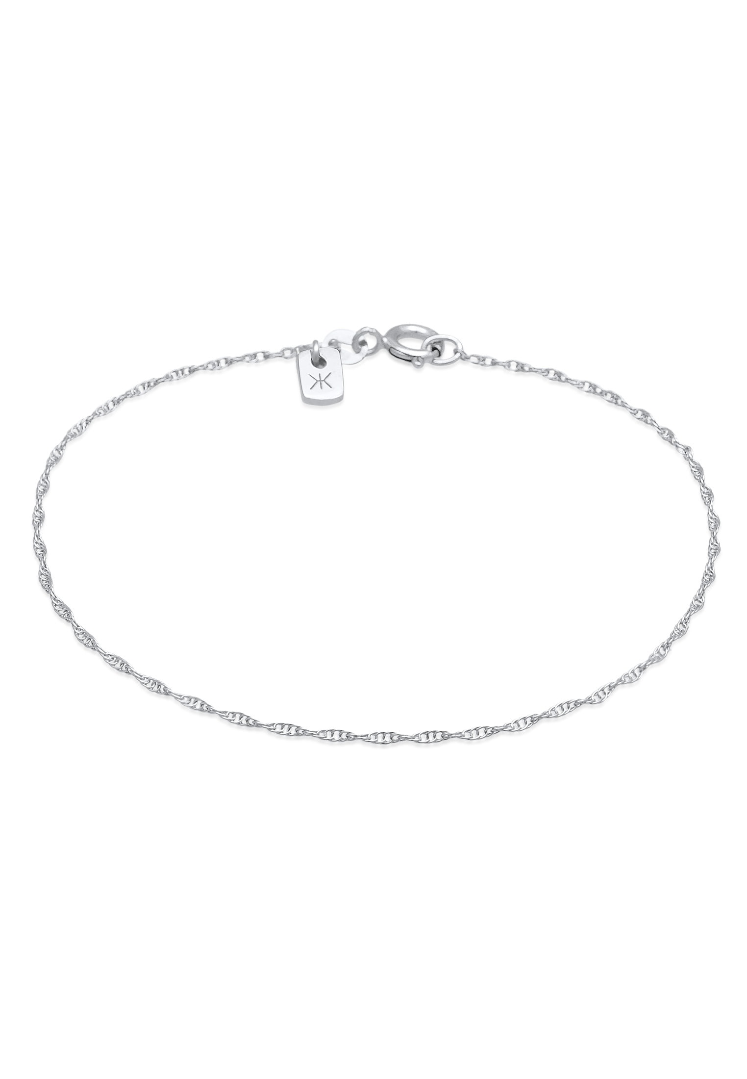 Kuzzoi Armkette »Armband Basic Gliederkette Gedreht 925 Silber«