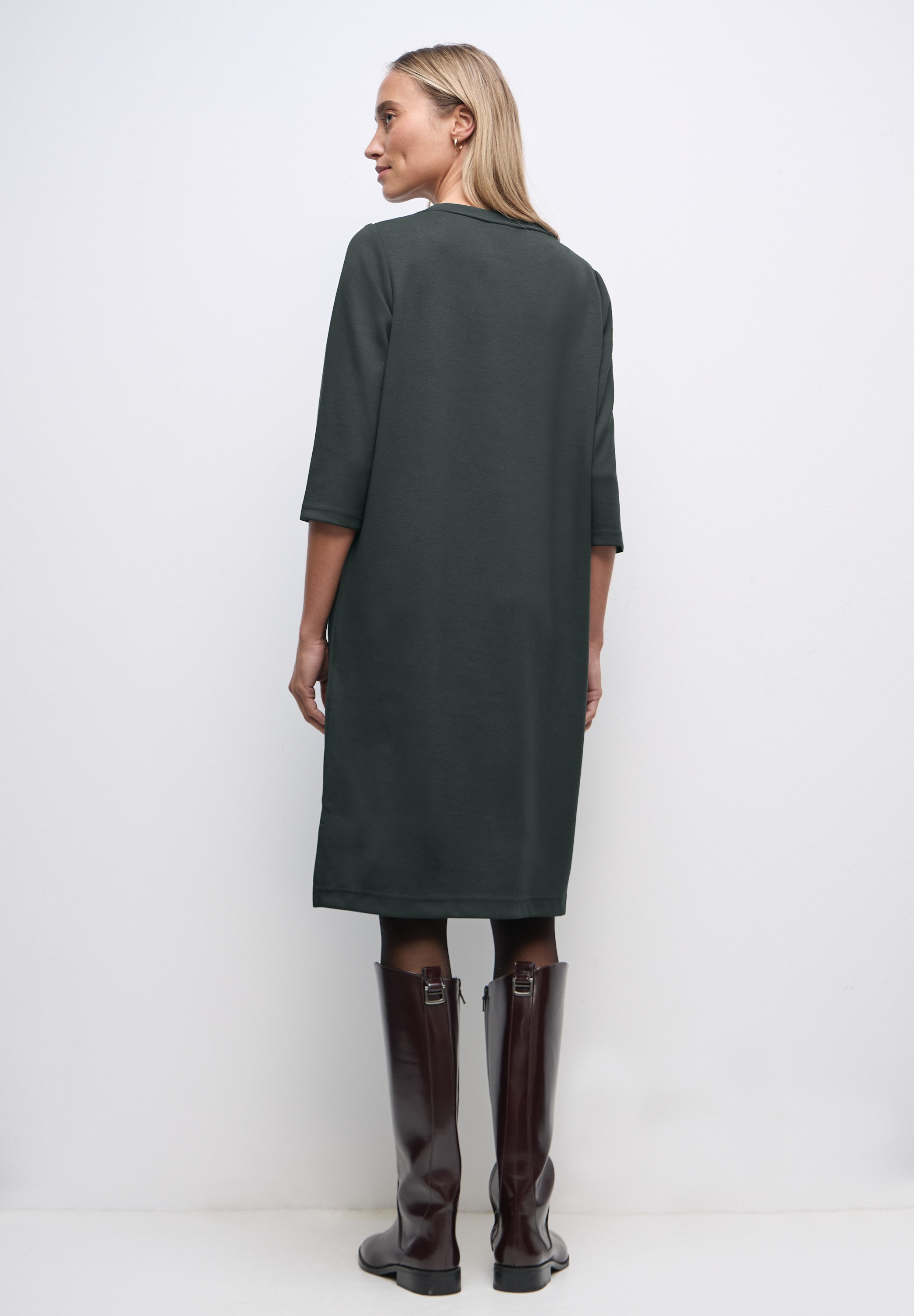 STREET ONE Sweatkleid Ohne Taschen knielang