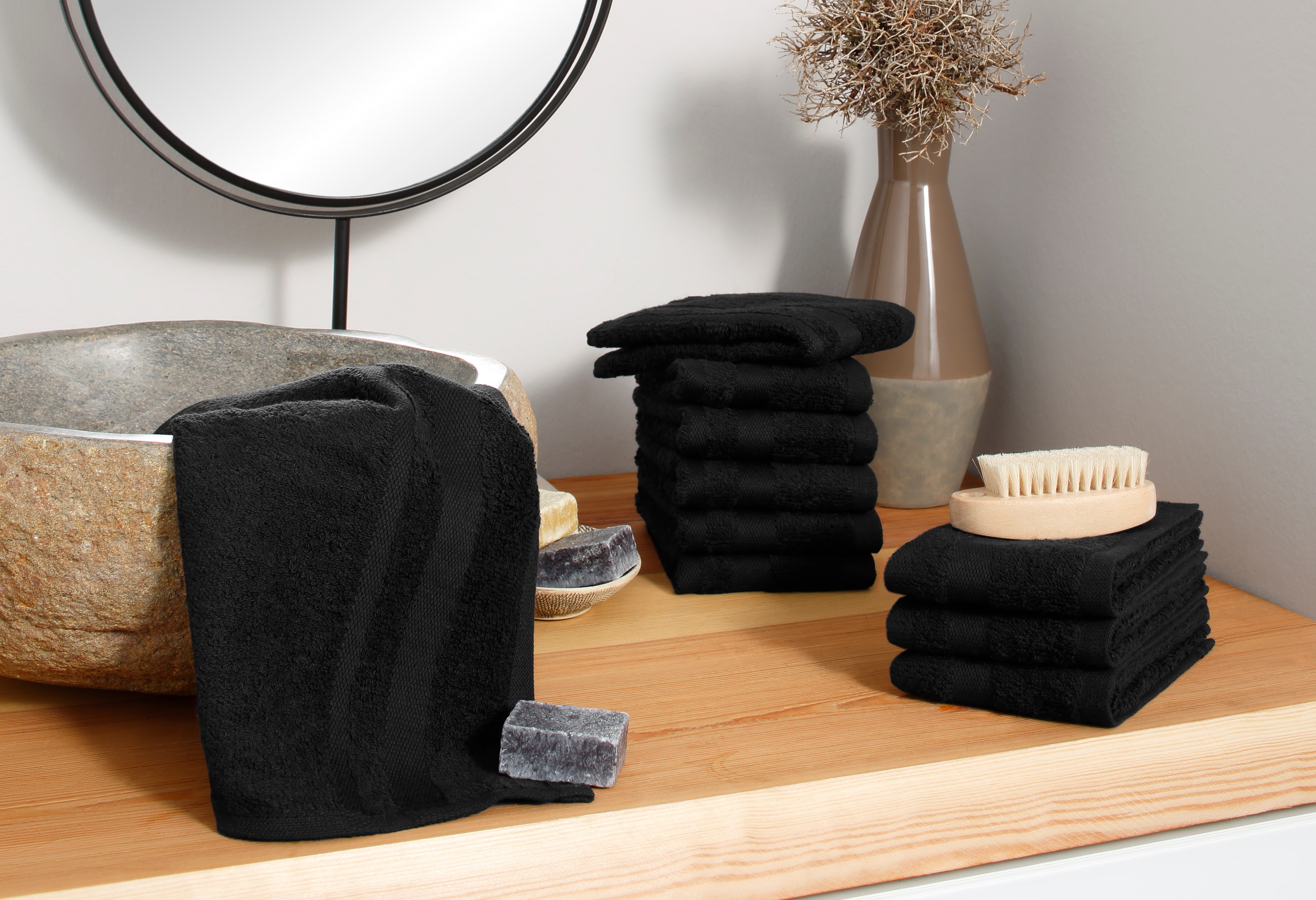 my home Waschlappen "Vanessa, als Set und Serie erhältlich, 10 Seiftücher, günstig online kaufen