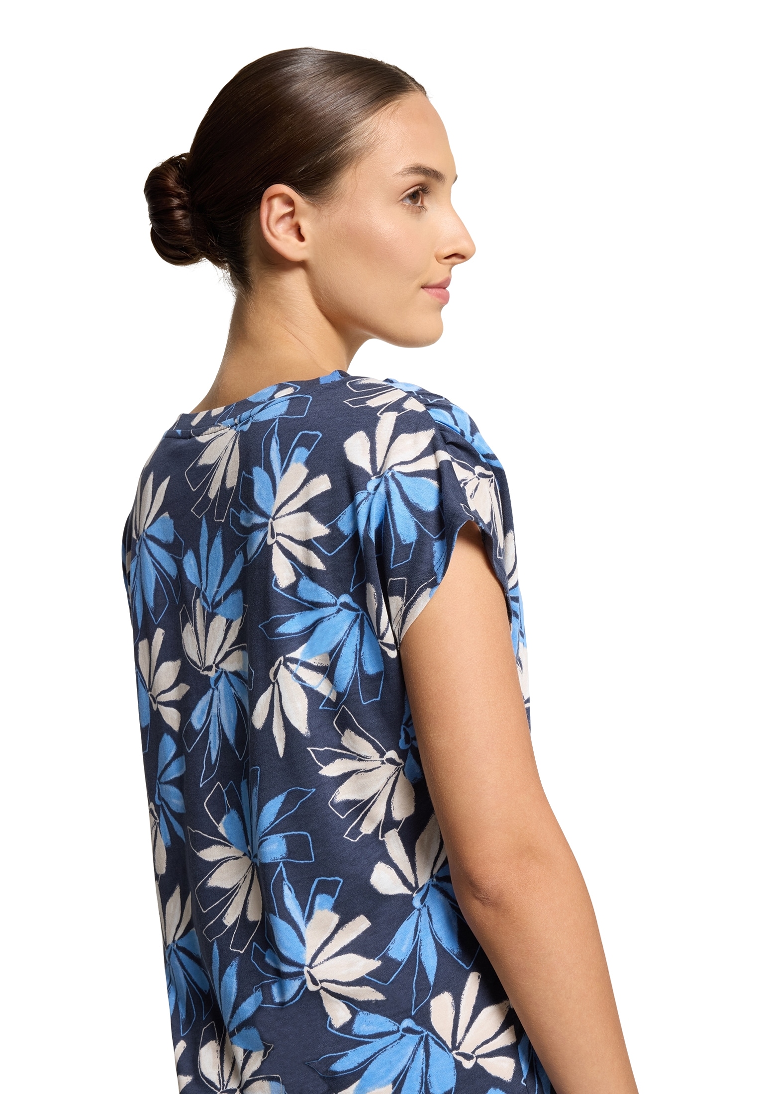 Betty&Co Kurzarmshirt »Betty & Co Damen Casual-Shirt mit Tunnelzug«, (1 tlg.), Druck