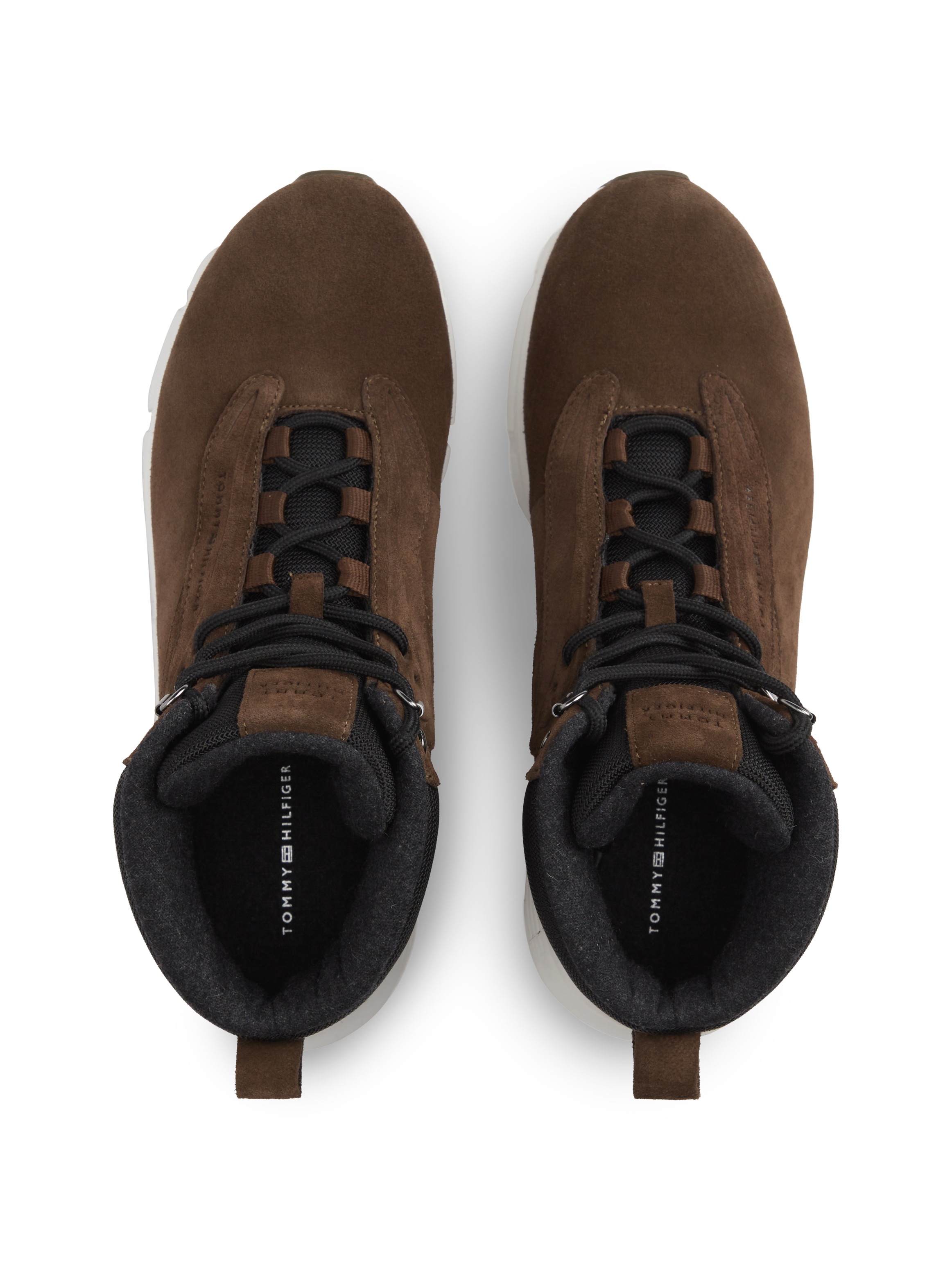 Tommy Hilfiger Schnürboots »HILFIGER SDE WARM HYBRID CHUKKA«  High Top-Sneaker, Herbstboots mit Ösen und Kontrastbesatz