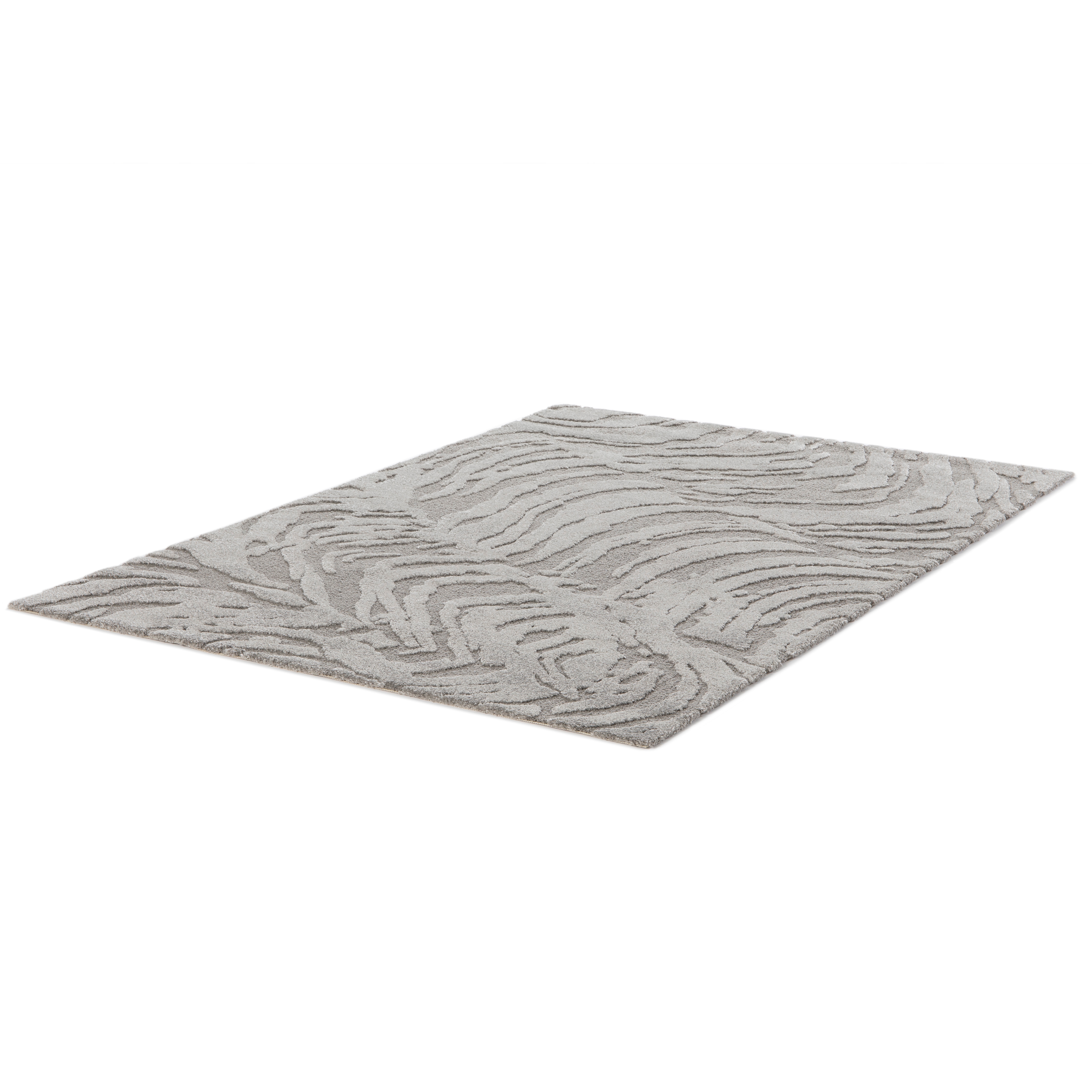 Primaflor-Ideen in Textil Teppich "COSMO Waves, Made in Belgium" rechteckig 14 mm Höhe modernes Design, Hoch-Tief Effekt, weicher Flor