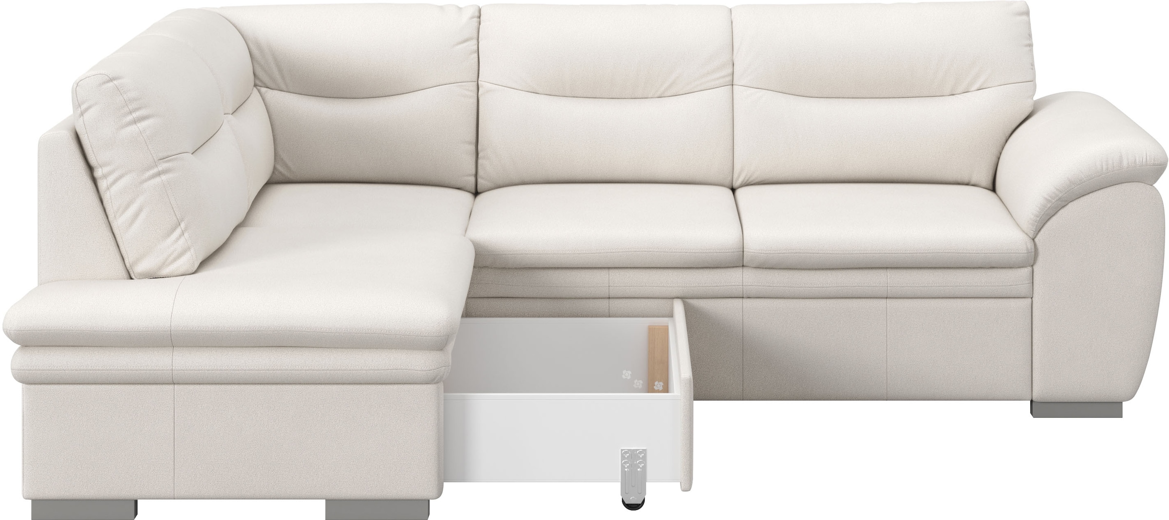 COTTA Ecksofa »Leandra L-Form«, wahlweise mit Bettfunktion & Bettkasten
